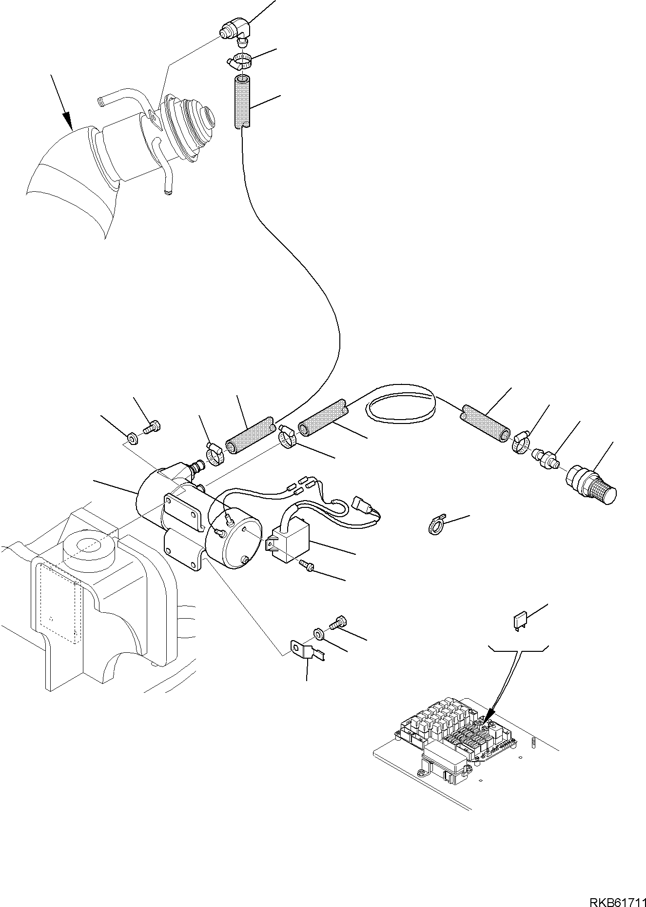 Komatsu parts book diagram for PC88MR-6 S/N F00003 AND UP: SELF FUEL SUPPLY PUMP