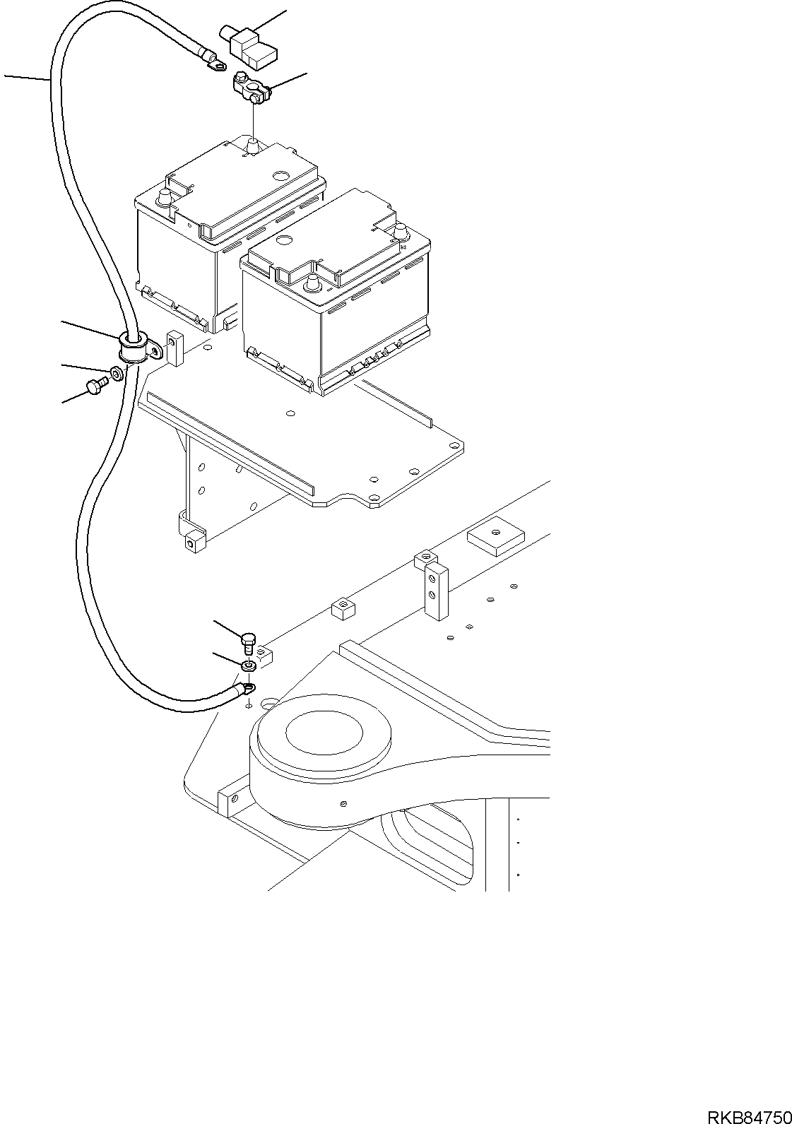 Komatsu parts book diagram for PC88MR-6 S/N F00003 AND UP: ELECTRICAL SYSTEM (BATTERY LINE) (1/3)