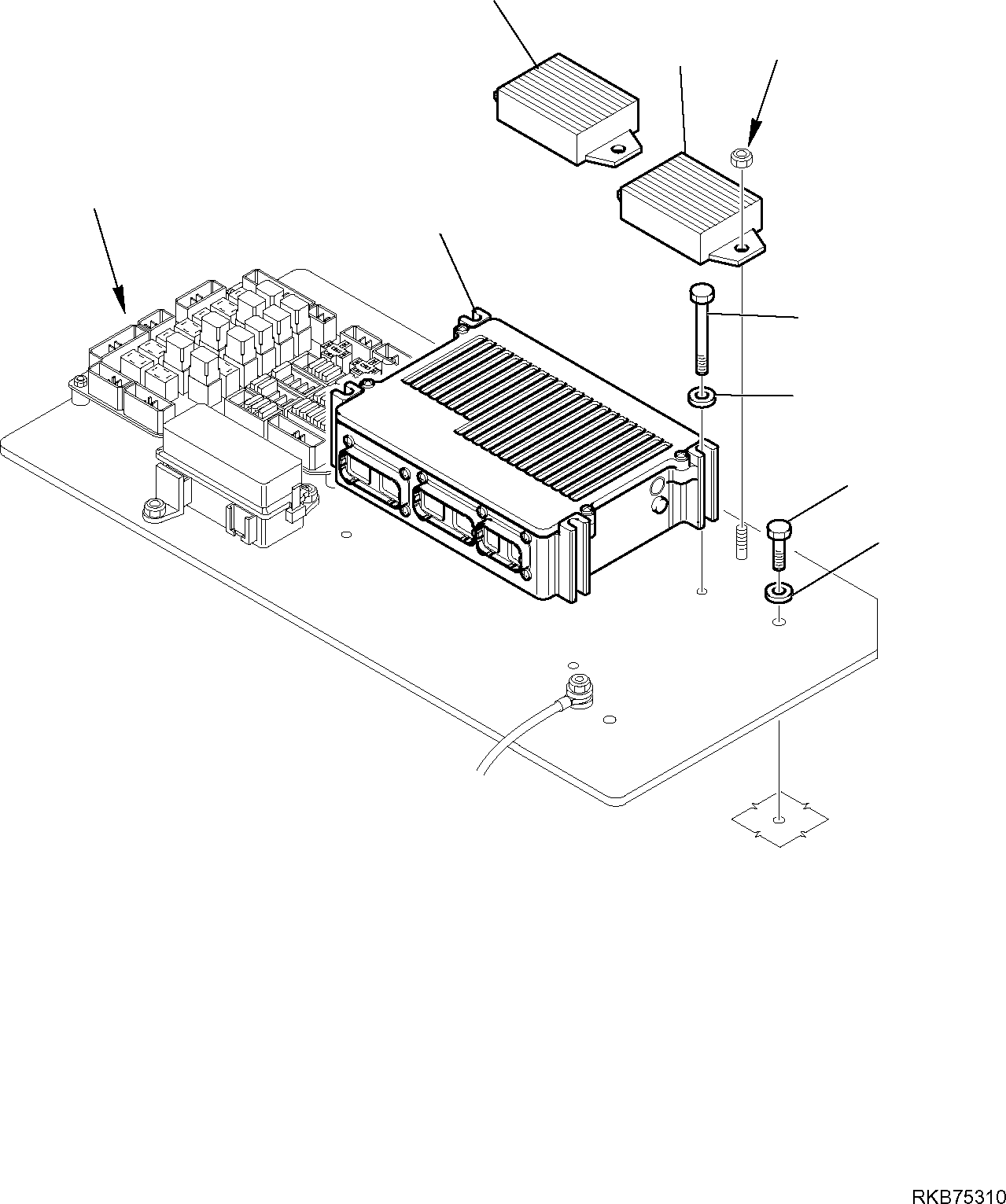 Komatsu parts book diagram for PC88MR-6 S/N F00003 AND UP: ELECTRICAL SYSTEM (FUSE AND LINE) (2/2)