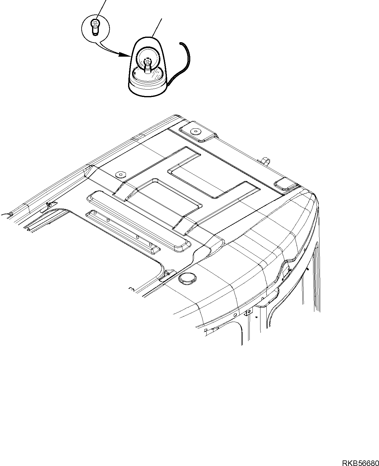 Komatsu parts book diagram for PC88MR-6 S/N F00003 AND UP: REVOLVING LIGHT
