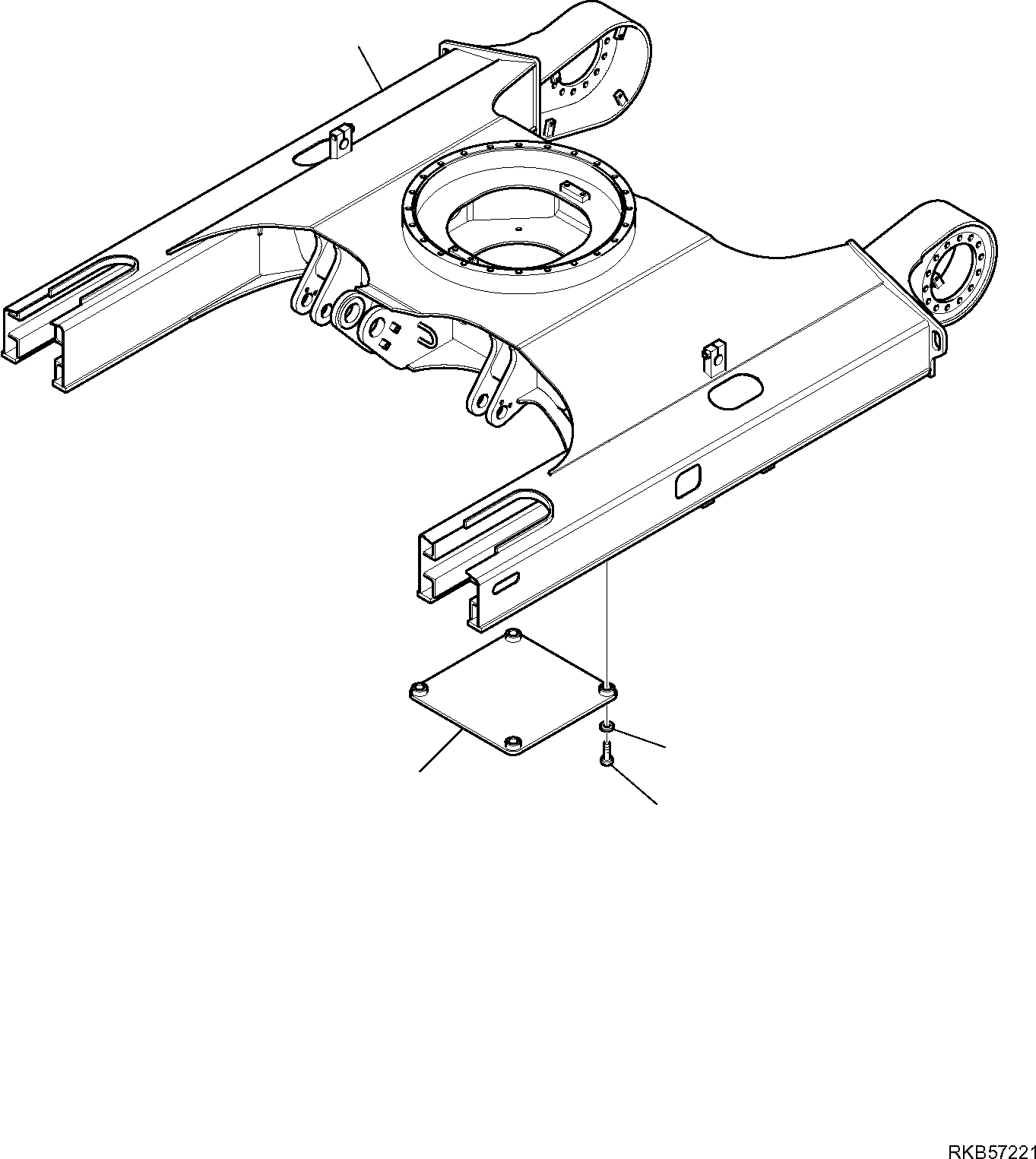 Komatsu parts book diagram for PC88MR-6 S/N F00003 AND UP: TRACK FRAME