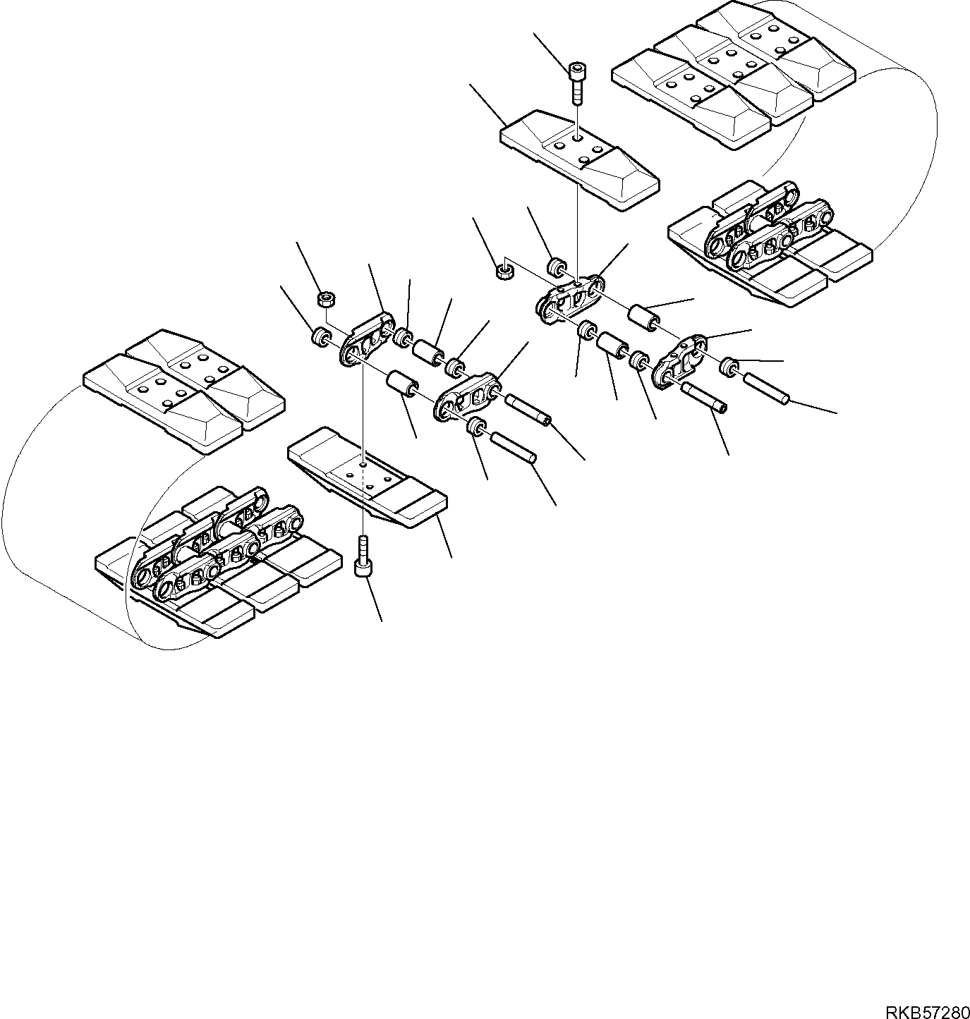 Komatsu parts book diagram for PC88MR-6 S/N F00003 AND UP: TRACK SHOE (ROAD CIRCULATION) (L=450 MM)