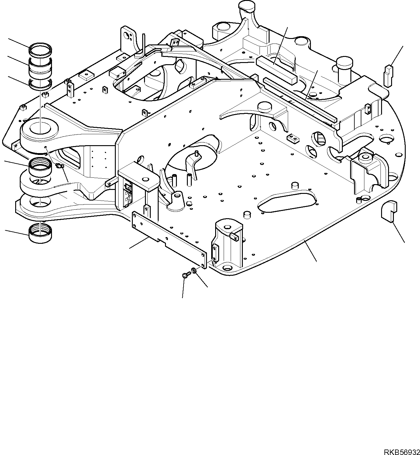 Komatsu parts book diagram for PC88MR-6 S/N F00003 AND UP: REVOLVING FRAME