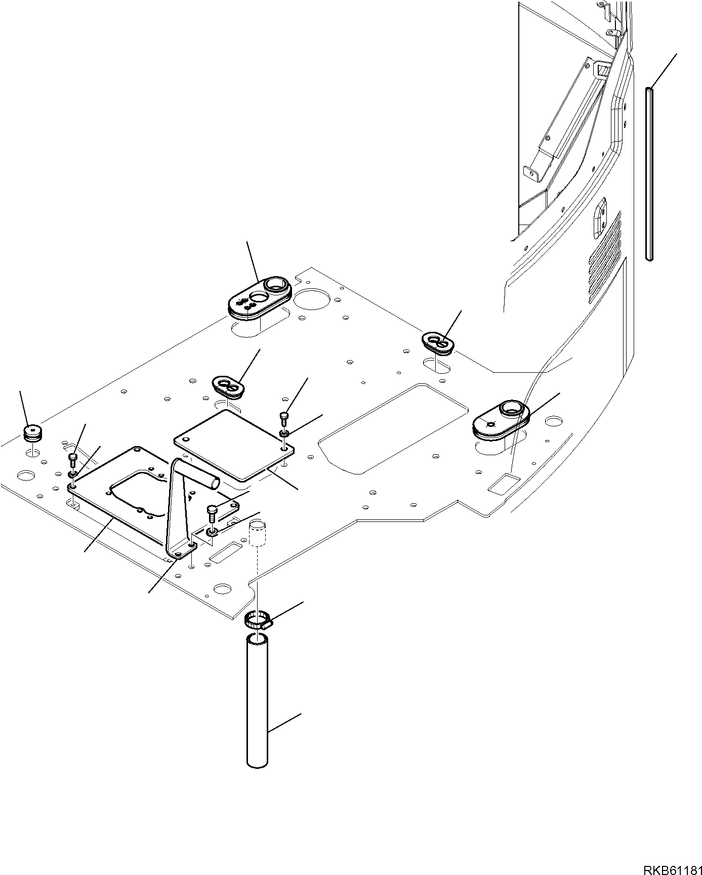 Komatsu parts book diagram for PC88MR-6 S/N F00003 AND UP: FLOOR PLATE COVERS (2/2)