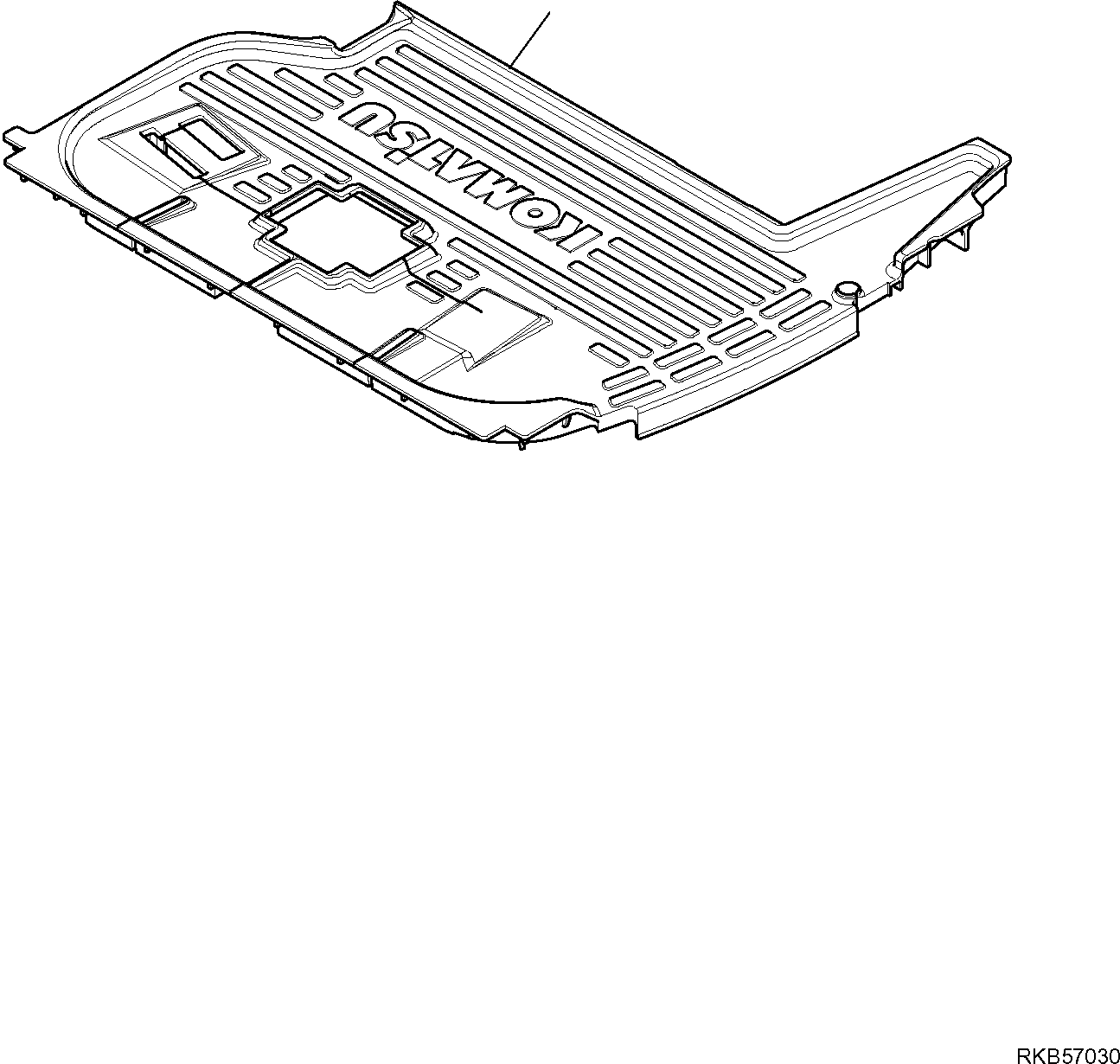 Komatsu parts book diagram for PC88MR-6 S/N F00003 AND UP: FLOOR MAT