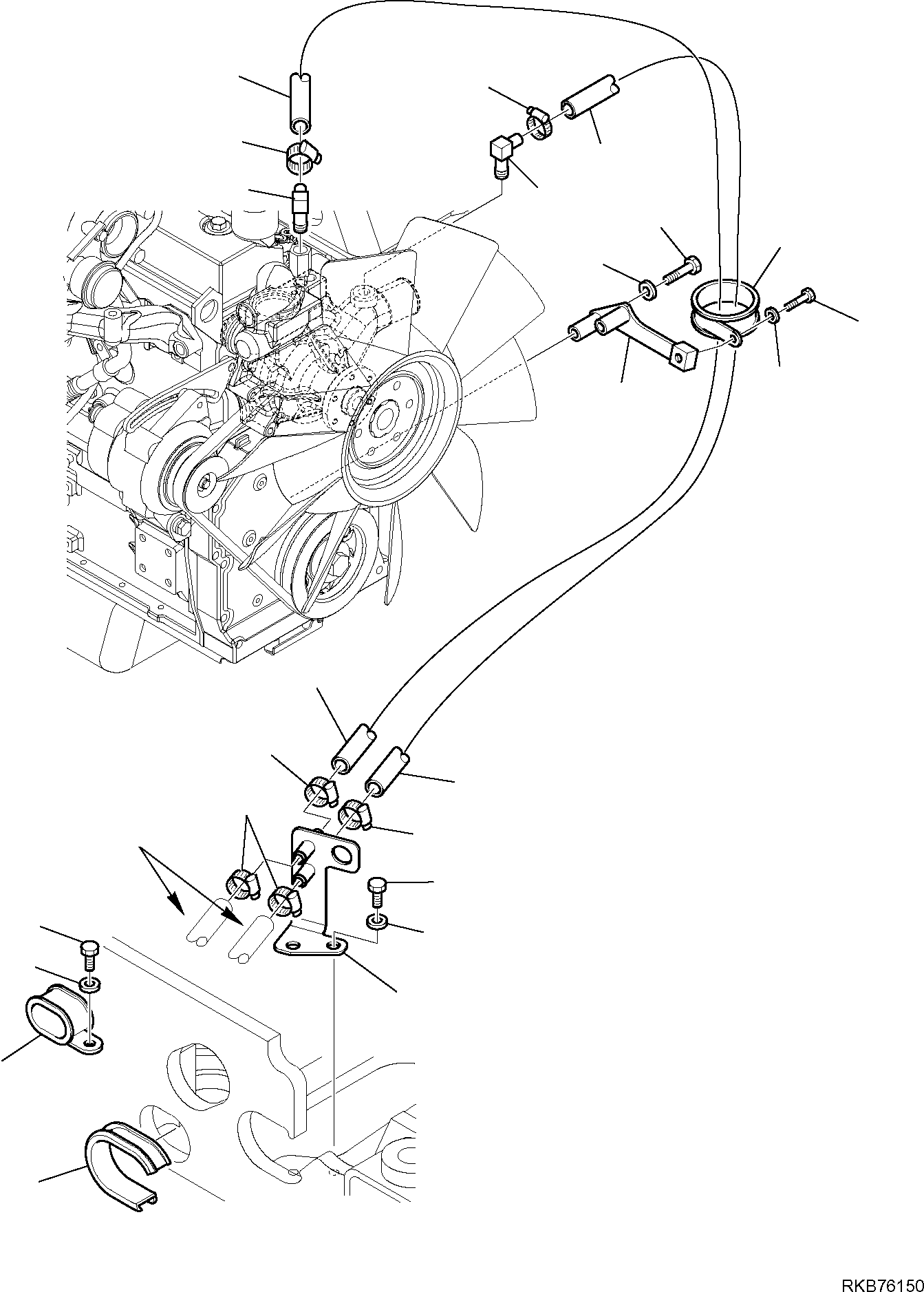 Komatsu parts book diagram for PC88MR-6 S/N F00003 AND UP: HEATING SYSTEM (2/3)
