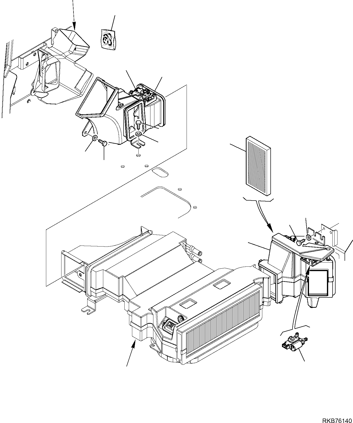 Komatsu parts book diagram for PC88MR-6 S/N F00003 AND UP: HEATING SYSTEM (3/3)