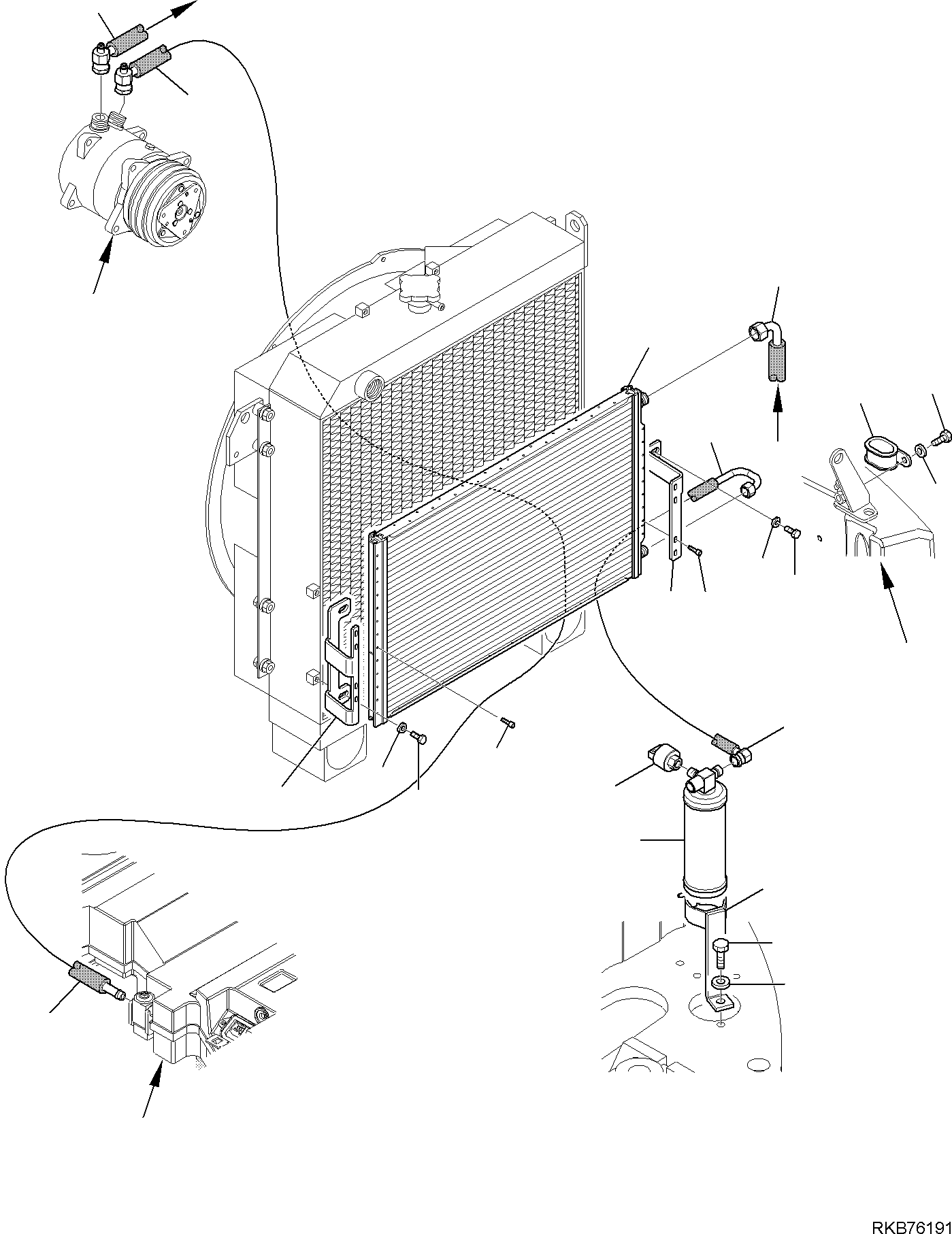Komatsu parts book diagram for PC88MR-6 S/N F00003 AND UP: AIR CONDITIONING SYSTEM (2/5)