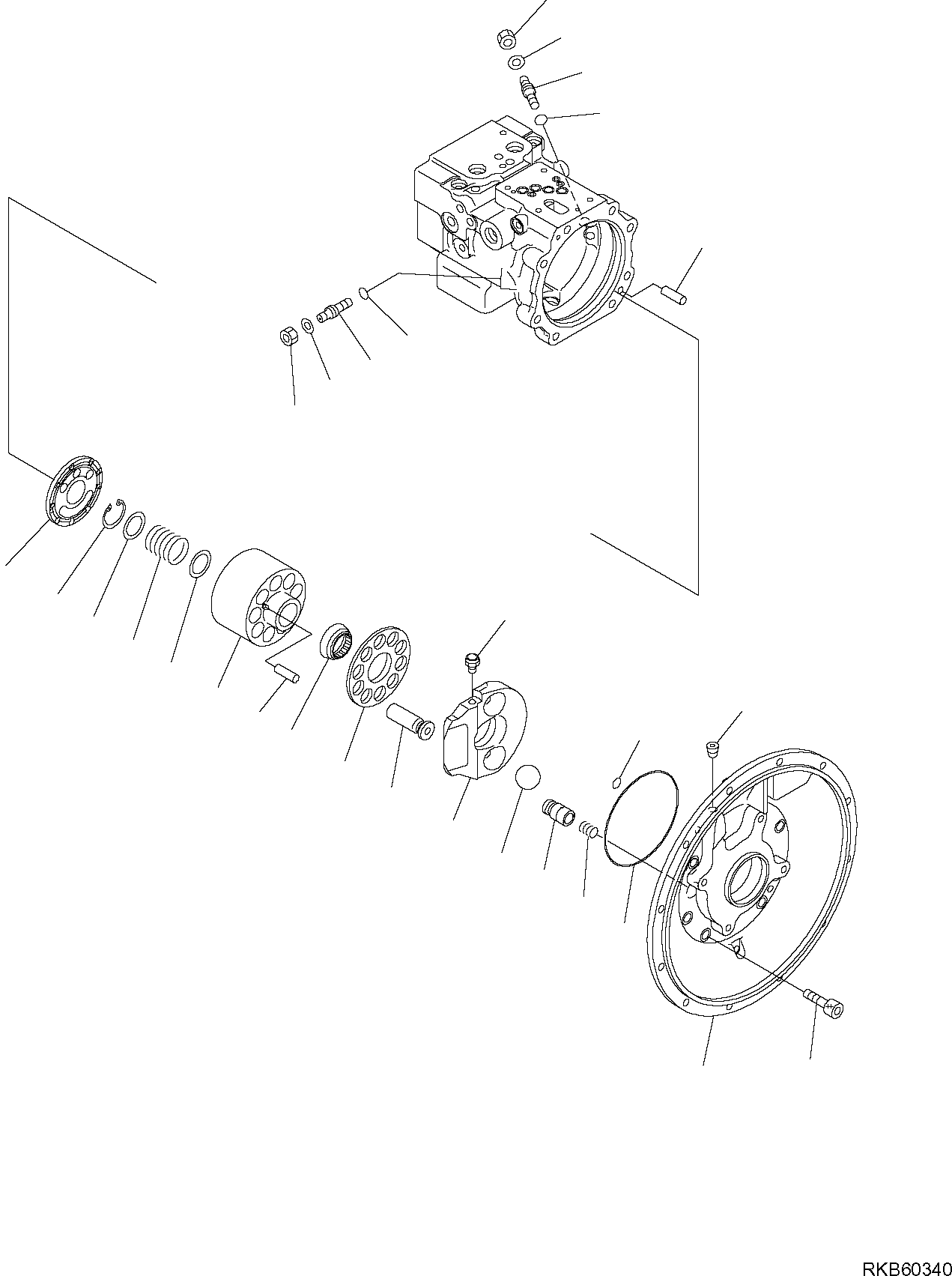 Komatsu parts book diagram for PC88MR-6 S/N F00003 AND UP: HYDRAULIC PUMP (2/4)