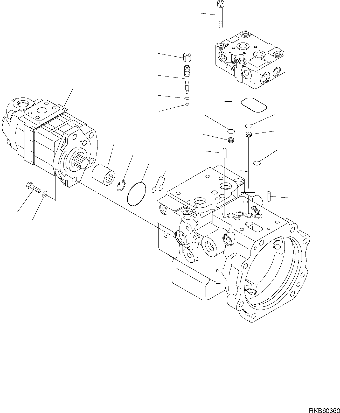 Komatsu parts book diagram for PC88MR-6 S/N F00003 AND UP: HYDRAULIC PUMP (4/4)