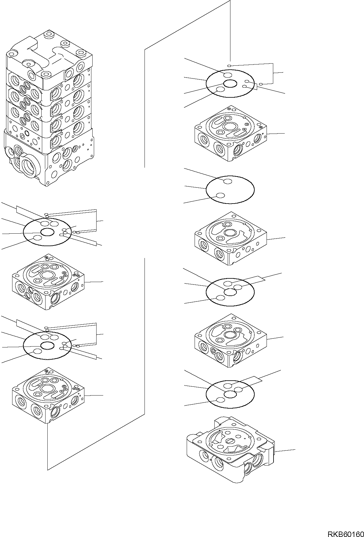 Komatsu parts book diagram for PC88MR-6 S/N F00003 AND UP: CONTROL VALVE (9/25)