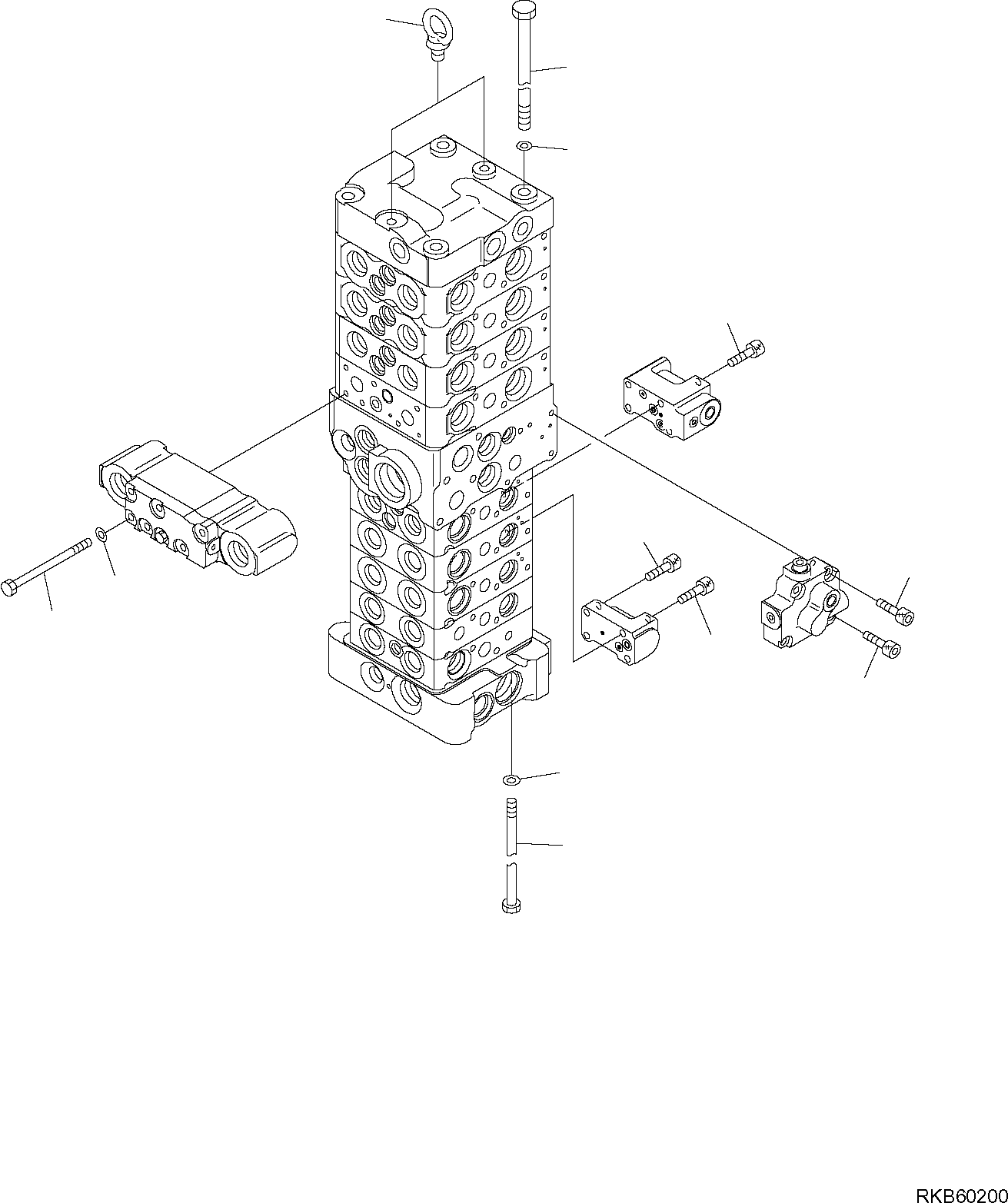 Komatsu parts book diagram for PC88MR-6 S/N F00003 AND UP: CONTROL VALVE (13/25)