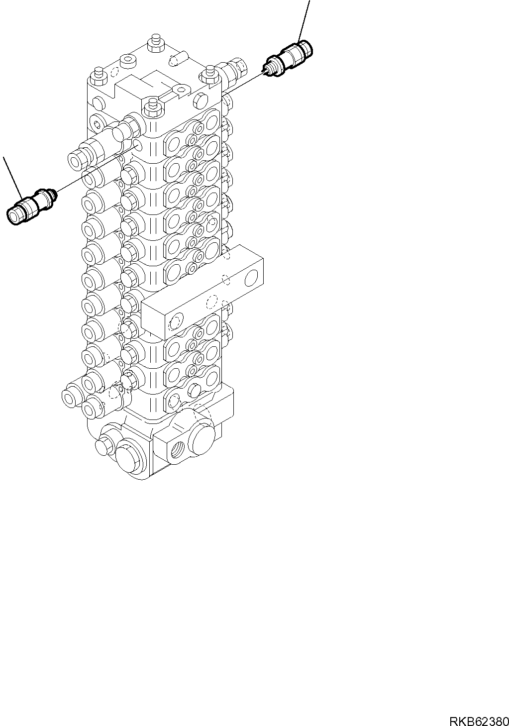 Komatsu parts book diagram for PC88MR-6 S/N F00003 AND UP: CONTROL VALVE (SAFETY VALVE)