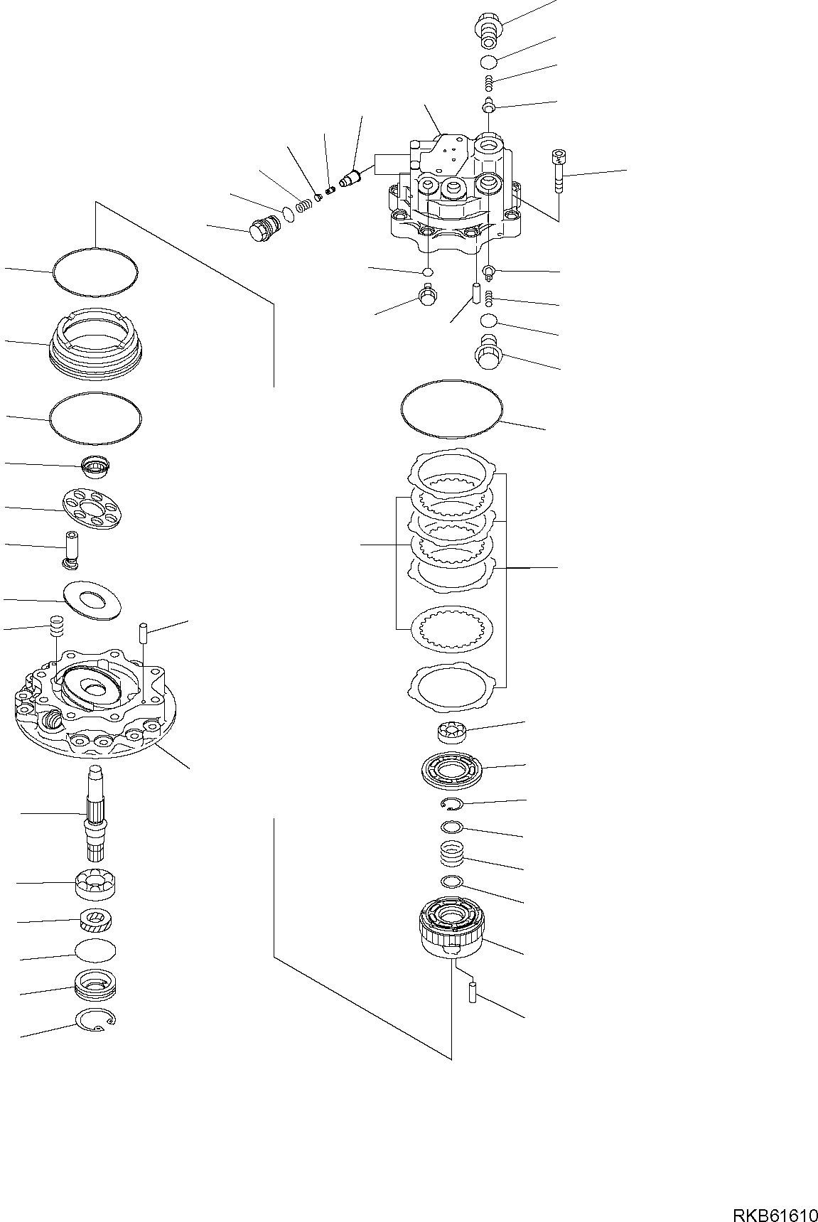 Komatsu parts book diagram for PC88MR-6 S/N F00003 AND UP: SWING MOTOR (1/3)