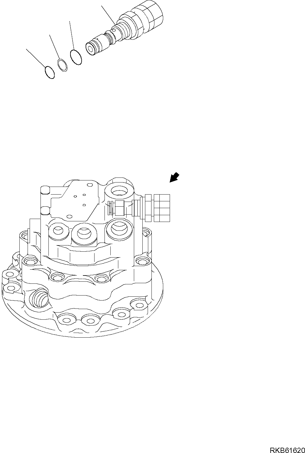 Komatsu parts book diagram for PC88MR-6 S/N F00003 AND UP: SWING MOTOR (2/3)