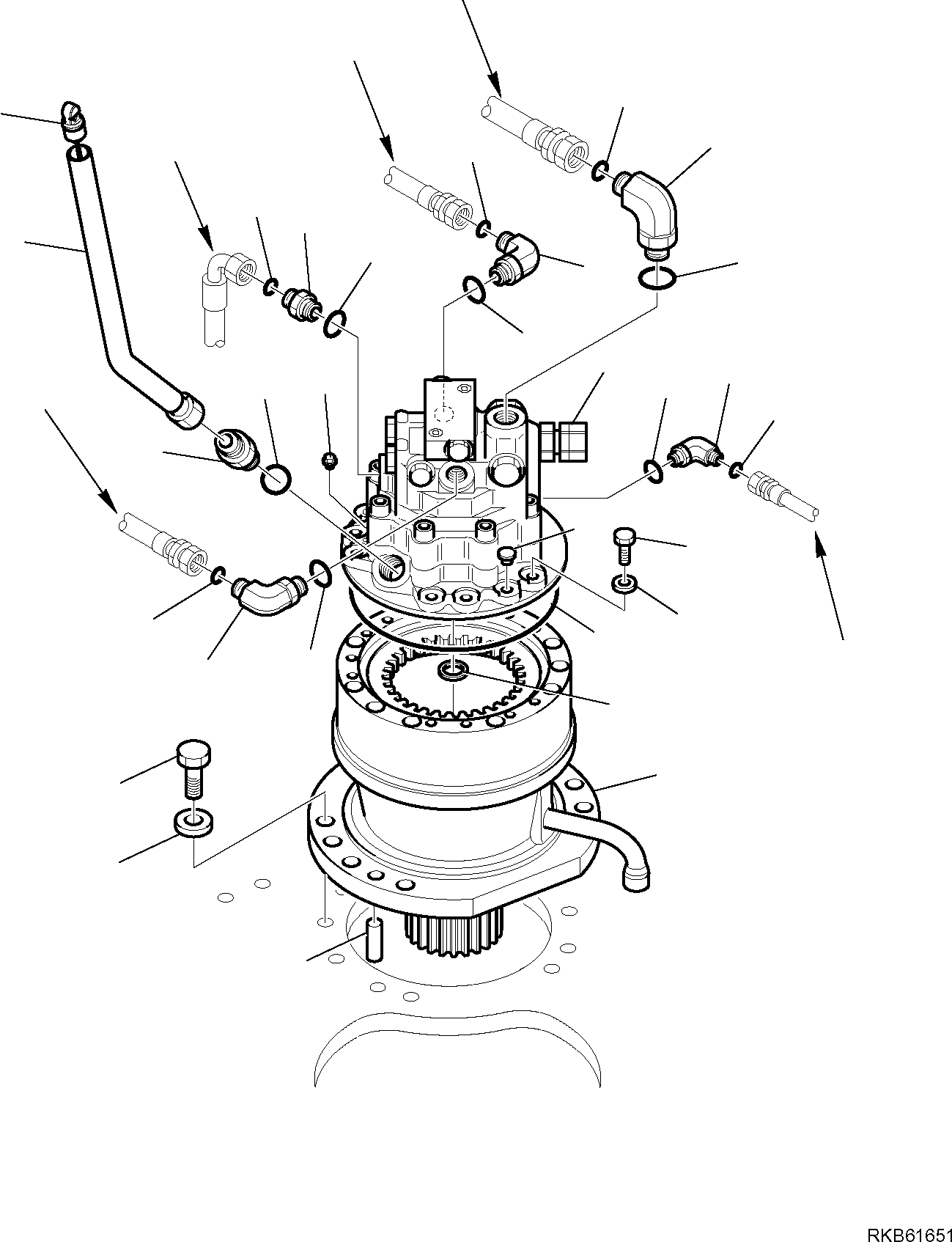 Komatsu parts book diagram for PC88MR-6 S/N F00003 AND UP: SWING MOTOR (MOUNTING PARTS)