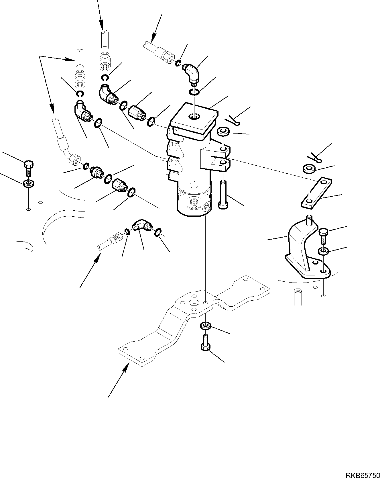 Komatsu parts book diagram for PC88MR-6 S/N F00003 AND UP: SWIVEL JOINT (CONNECTING PARTS)