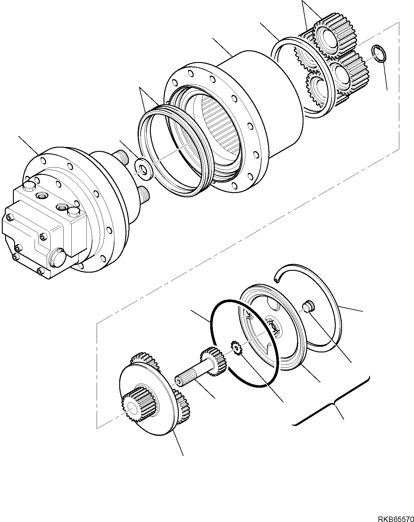 Komatsu parts book diagram for PC88MR-6 S/N F00003 AND UP: TRAVEL MOTOR (1/5)