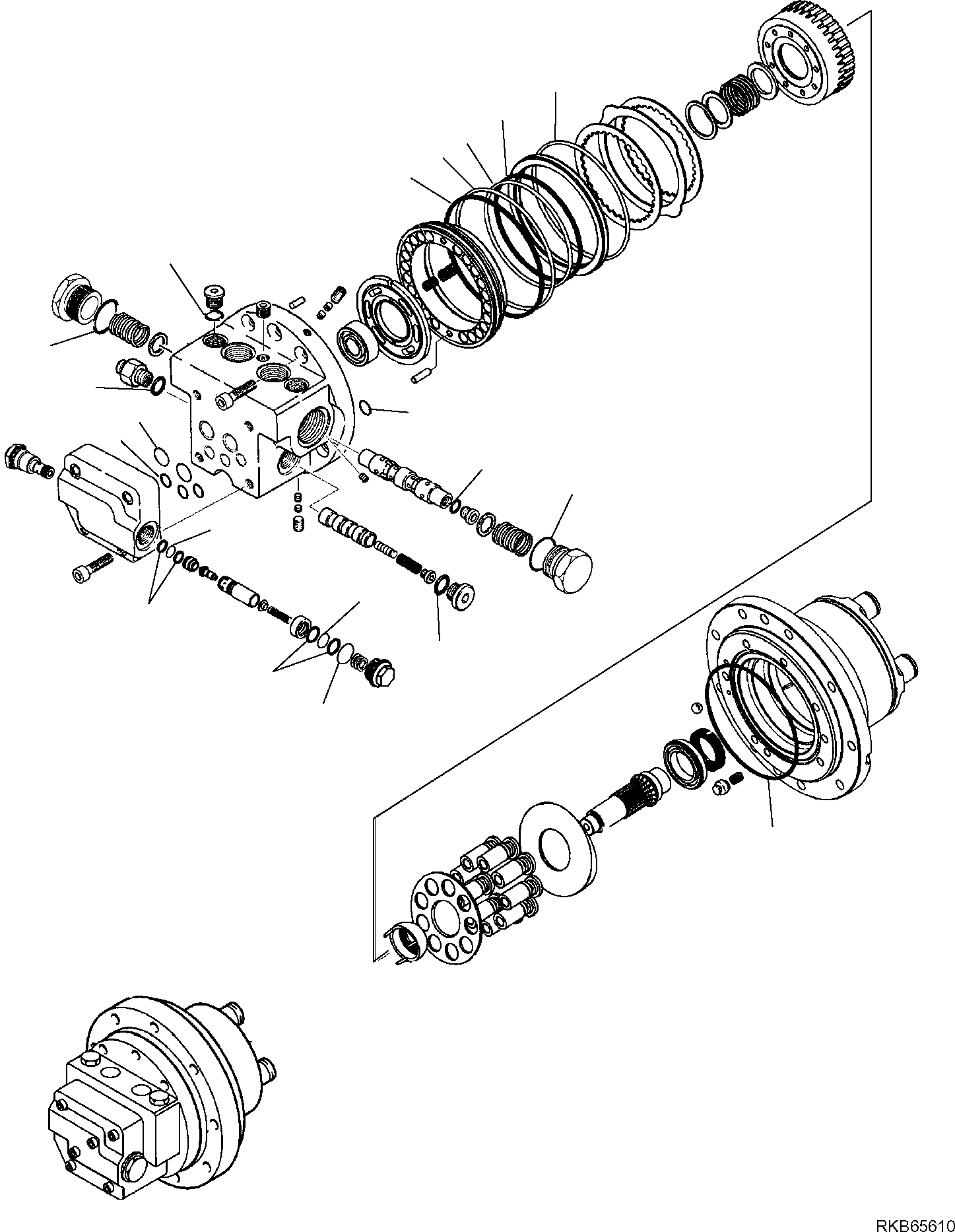 Komatsu parts book diagram for PC88MR-6 S/N F00003 AND UP: TRAVEL MOTOR (5/5)