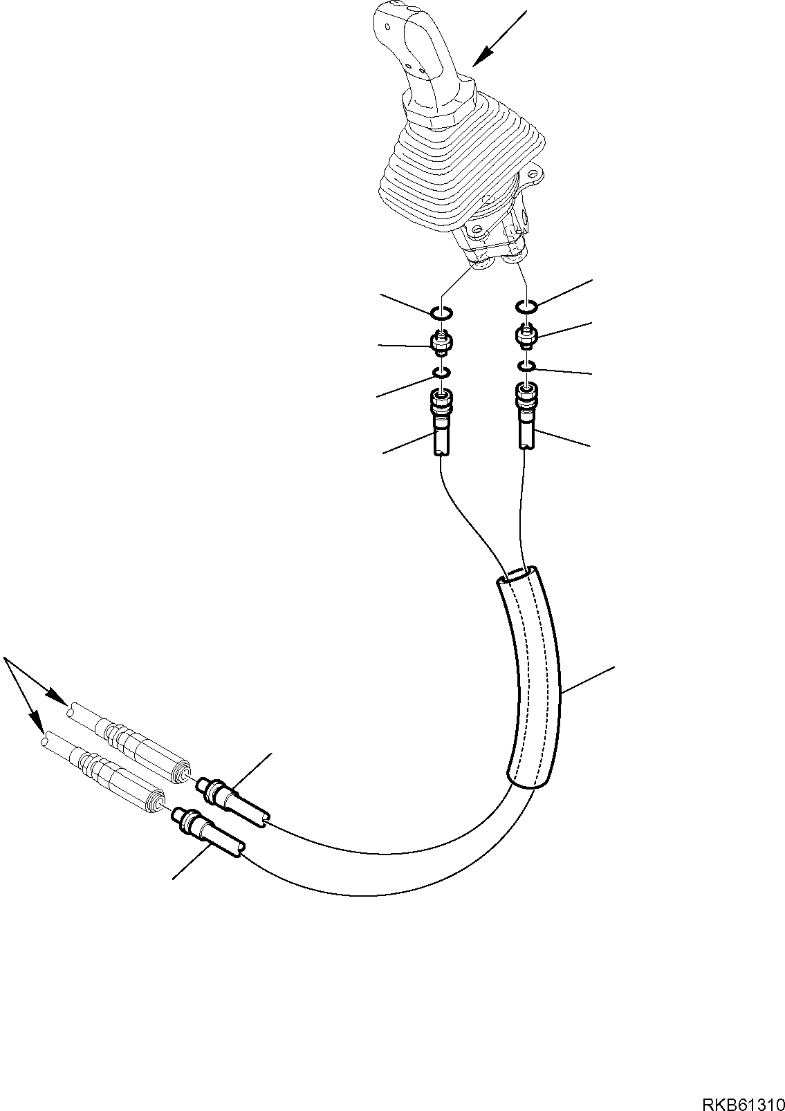 Komatsu parts book diagram for PC88MR-6 S/N F00003 AND UP: HYDRAULIC PIPING (SWING PPC VALVE LINE) (1/2)