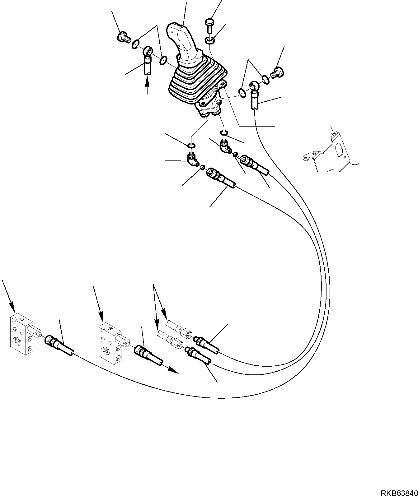 Komatsu parts book diagram for PC88MR-6 S/N F00003 AND UP: HYDRAULIC PIPING (ARM PPC VALVE LINE) (1/2)