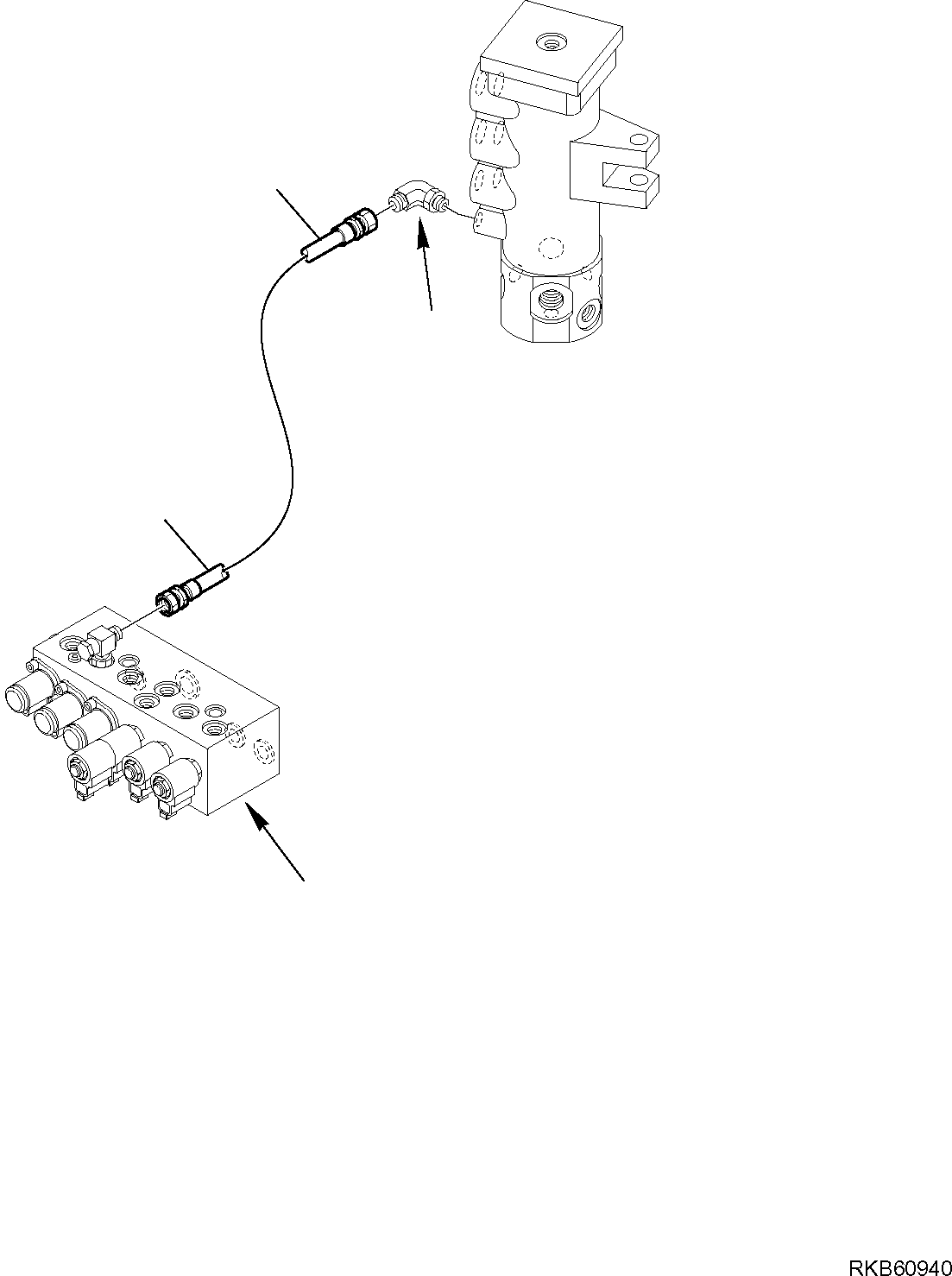 Komatsu parts book diagram for PC88MR-6 S/N F00003 AND UP: HYDRAULIC PIPING (TRAVEL MOTOR LINE) (2/4)