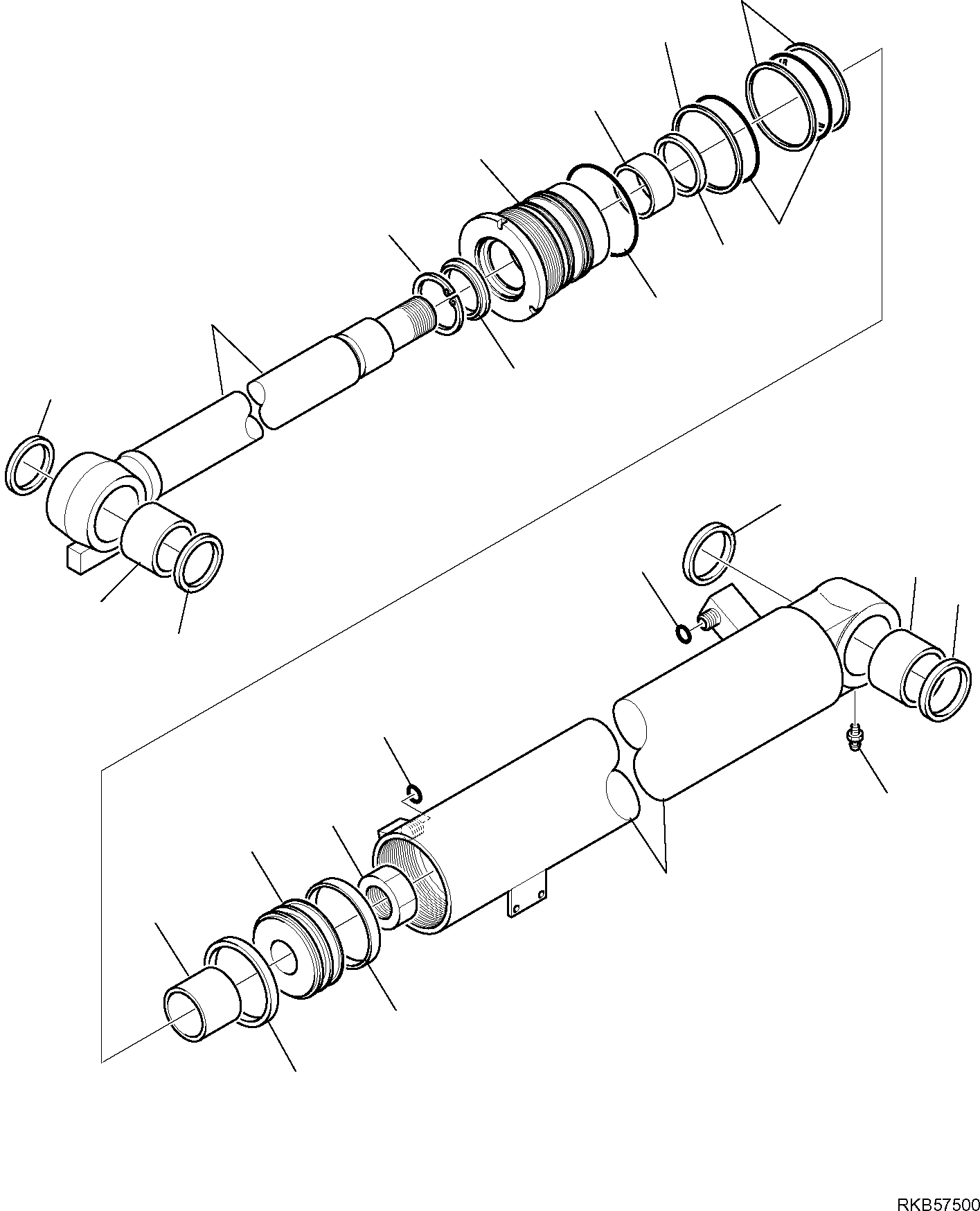 Komatsu parts book diagram for PC88MR-6 S/N F00003 AND UP: BOOM CYLINDER