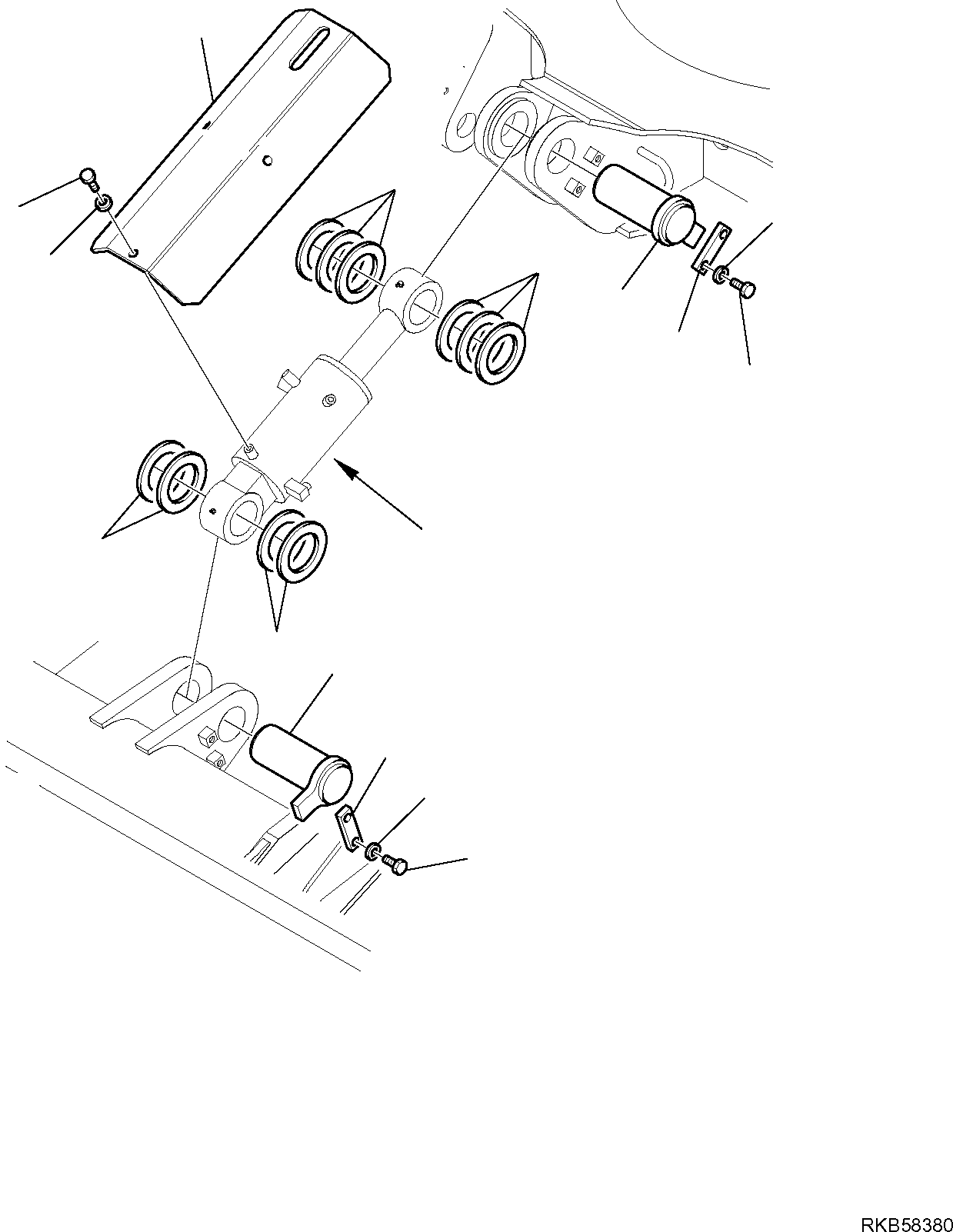 Komatsu parts book diagram for PC88MR-6 S/N F00003 AND UP: BLADE (2/2)
