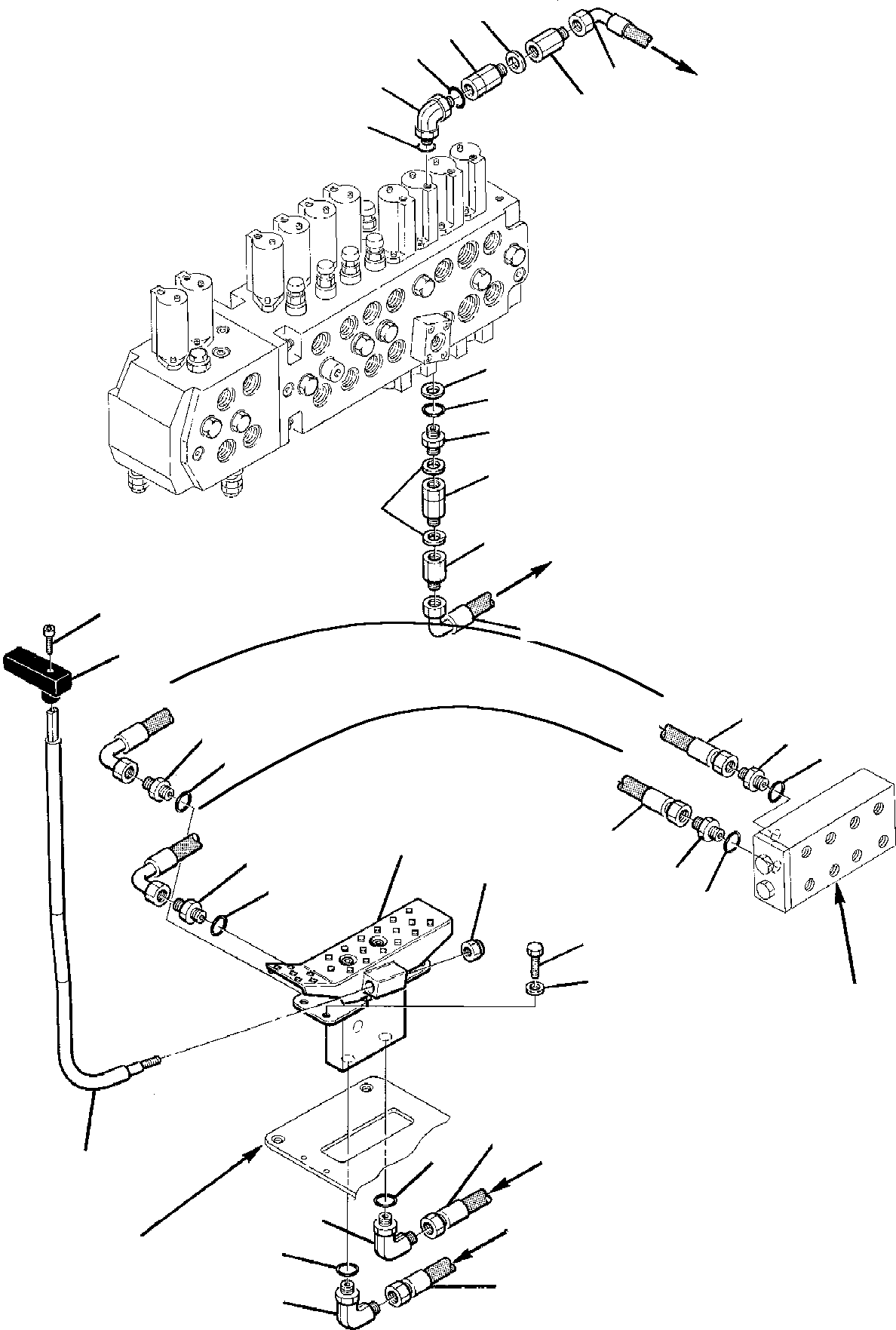 Excavators Komatsu / PC95-1 S/N 5005145-Up(pc95_1) / HYDRAULIC PIPING (R.H. TRAVEL LINE)(E-0020 : 4110)