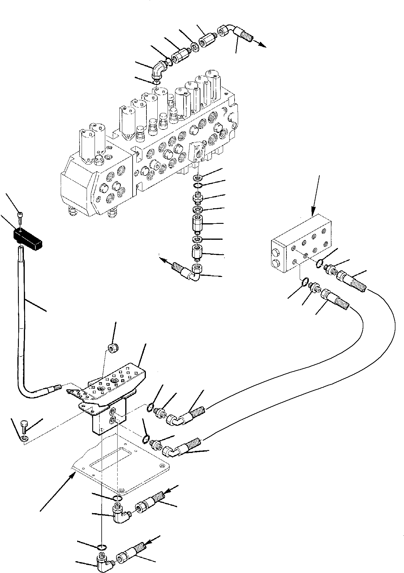 Excavators Komatsu / PC95-1 S/N 5005145-Up(pc95_1) / HYDRAULIC PIPING (L.H. TRAVEL LINE)(E-0030 : 4120)