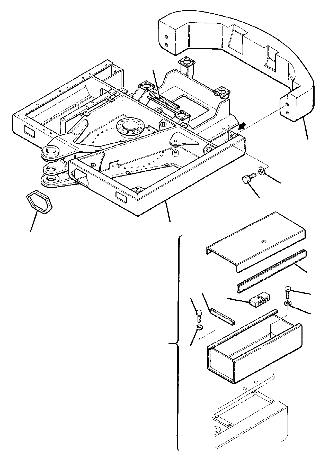 Excavators Komatsu / PC95-1 S/N 5005145-Up(pc95_1) / REVOLVING FRAME(E-0140 : 4600)