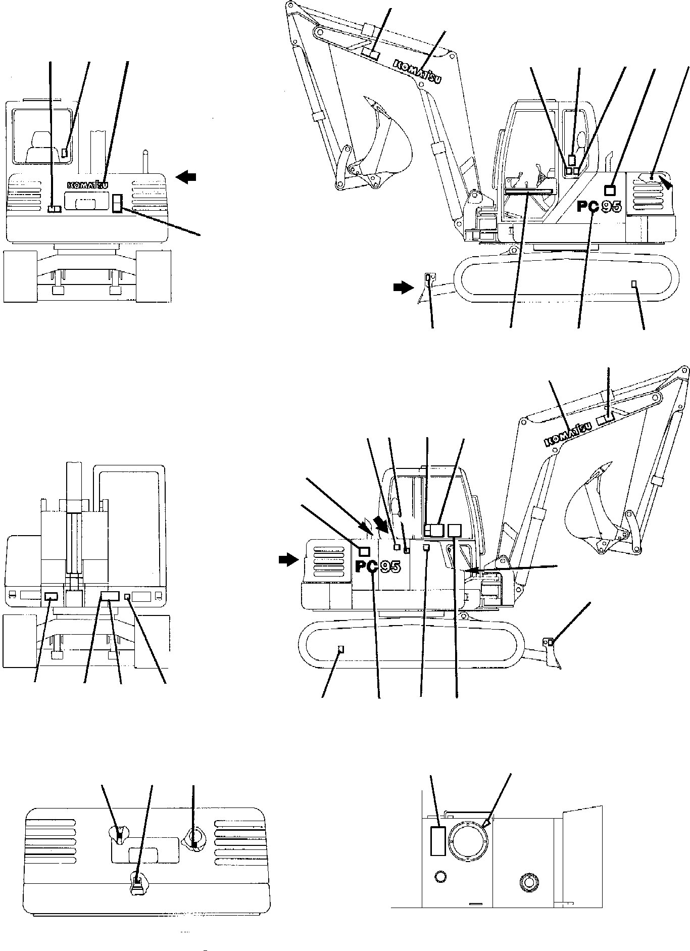 Excavators Komatsu / PC95-1 S/N 5005145-Up(pc95_1) / MARK PLATE(J-0010 : 9811)