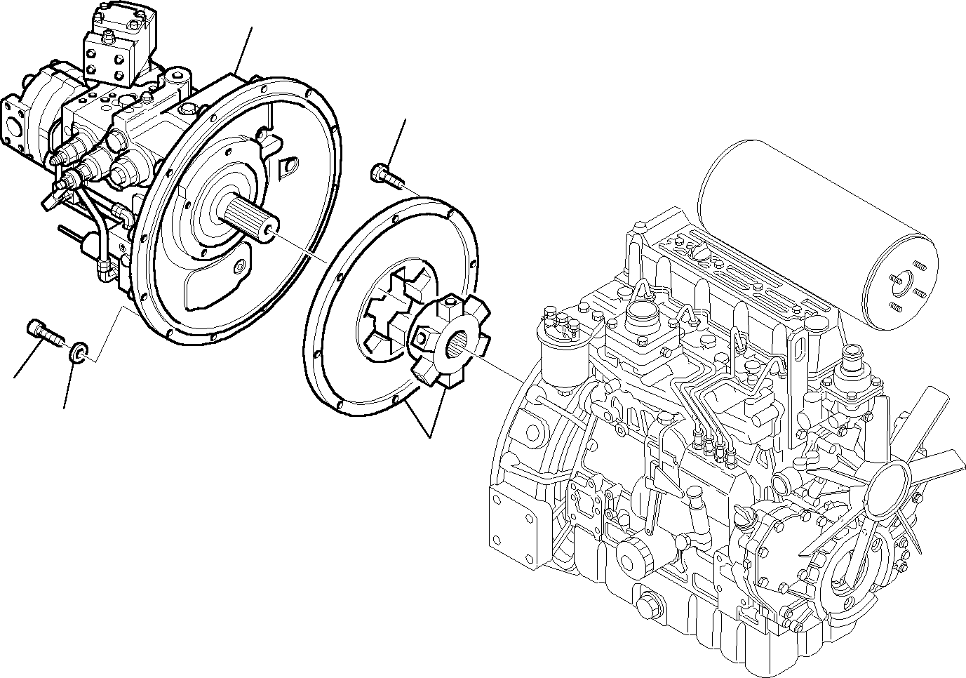 Excavators Komatsu / PC95R-2 USA S/N 21D5200330-Up(pc95ar_a) / POWER TAKE OFF(B-0020 : 1010)