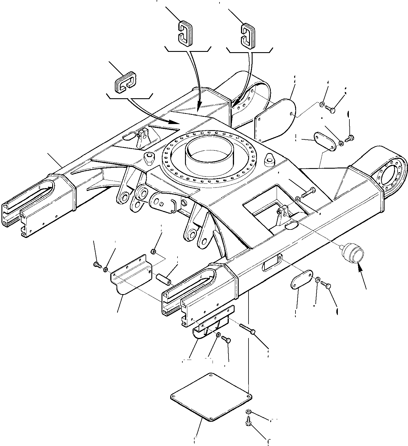 Excavators Komatsu / PC95R-2 USA S/N 21D5200330-Up(pc95ar_a) / TRACK FRAME(D-0010 : 3000)