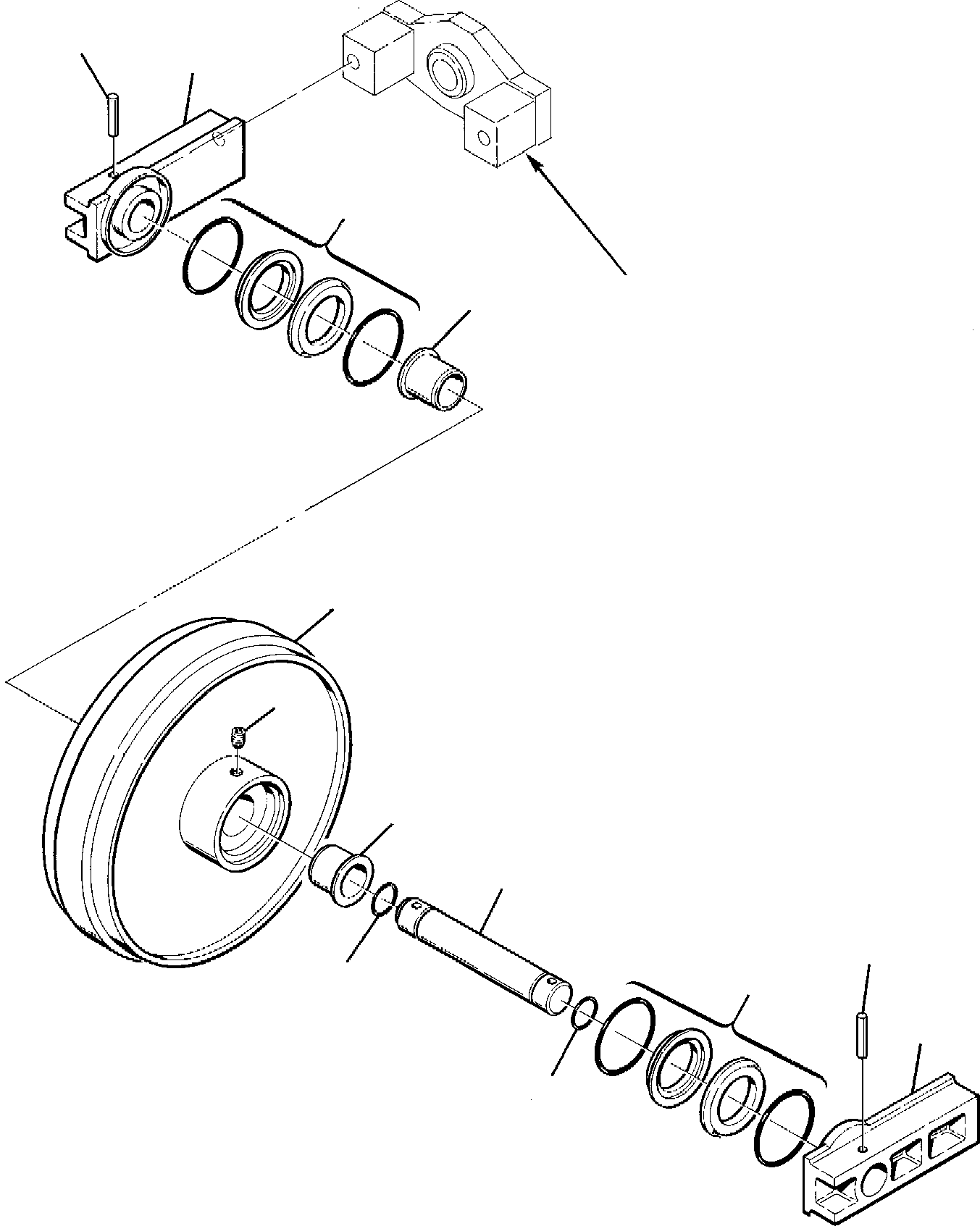 Excavators Komatsu / PC95R-2 USA S/N 21D5200330-Up(pc95ar_a) / FRONT IDLER(D-0020 : 3200)