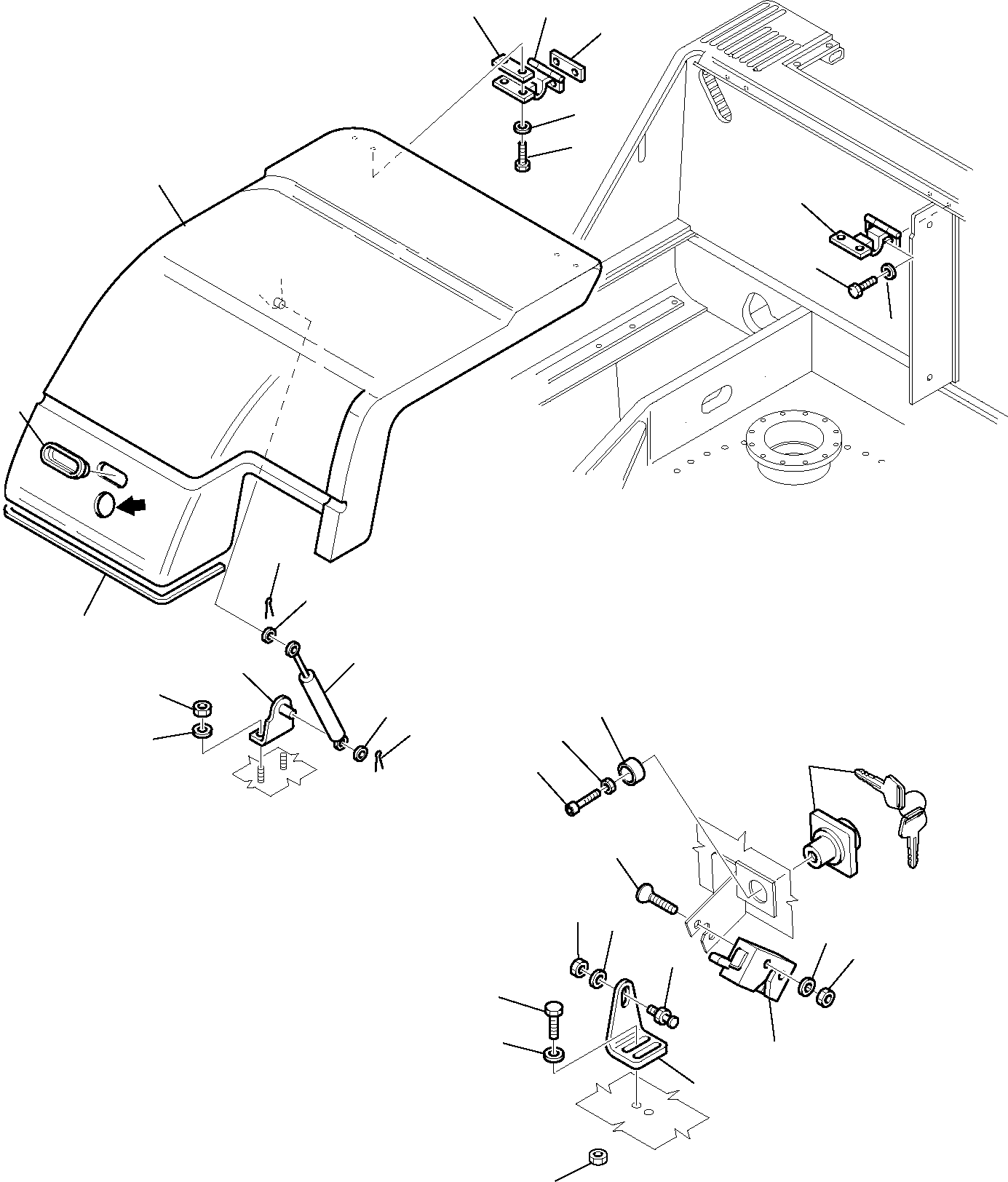 Excavators Komatsu / PC95R-2 USA S/N 21D5200330-Up(pc95ar_a) / CONTROL VALVE SIDE COVER(F-0010 : 5000)
