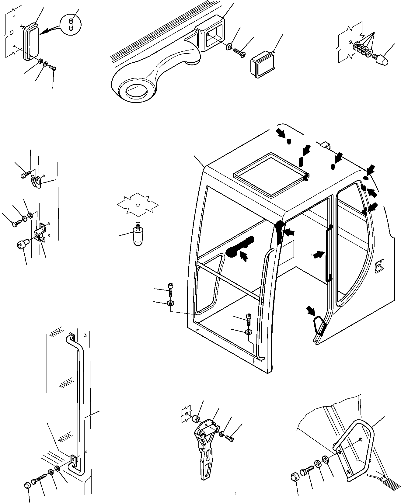 Excavators Komatsu / PC95R-2 USA S/N 21D5200330-Up(pc95ar_a) / CABIN (1/6)(F-0070 : 5200)