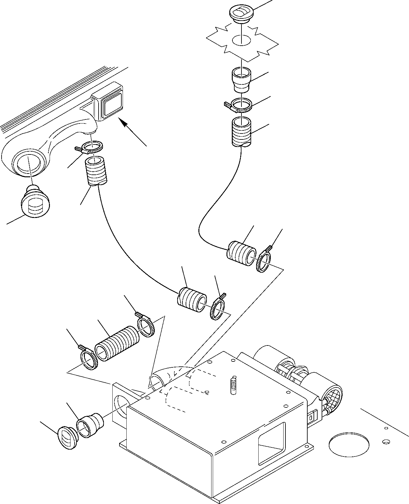 Excavators Komatsu / PC95R-2 USA S/N 21D5200330-Up(pc95ar_a) / HEATING SYSTEM (2/2)(F-0190 : 5805)