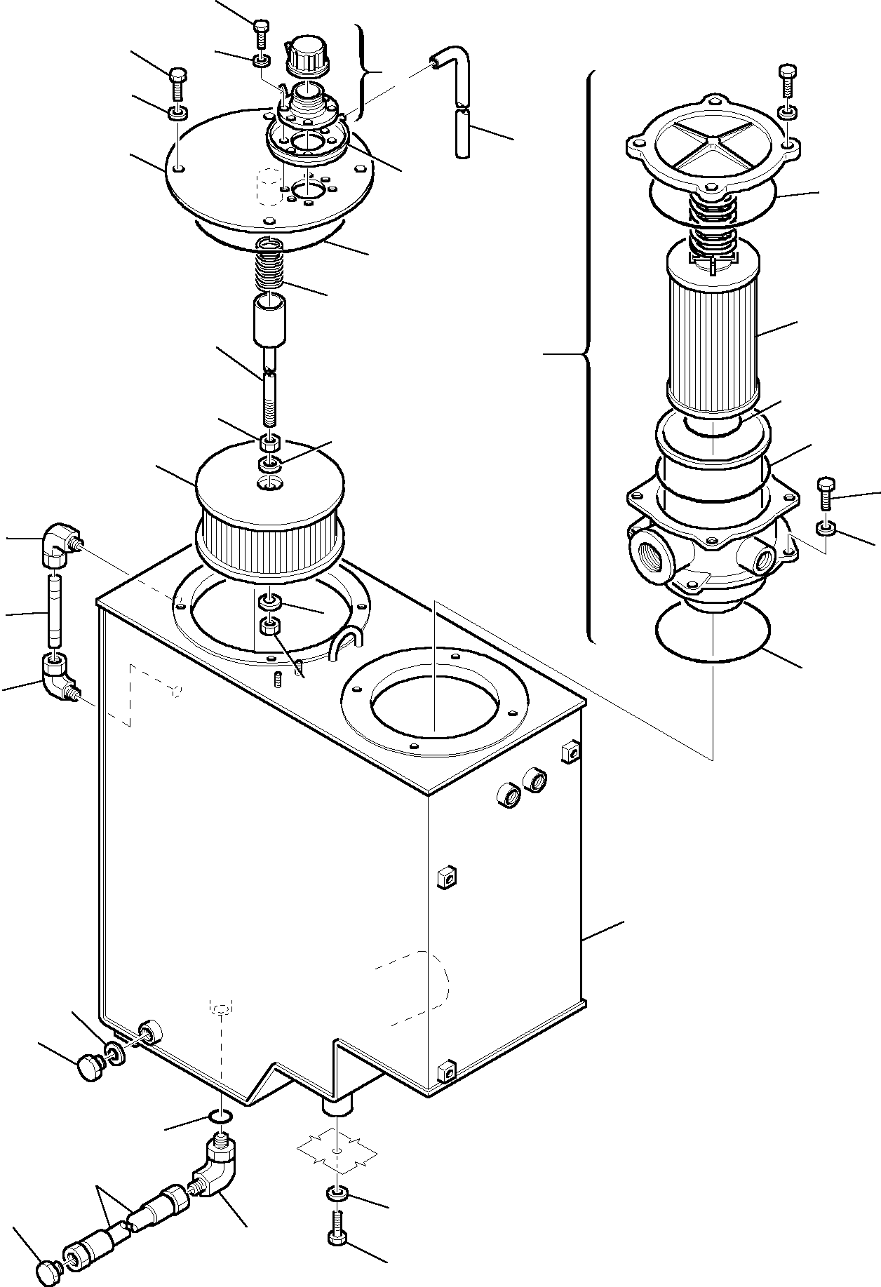 Excavators Komatsu / PC95R-2 USA S/N 21D5200330-Up(pc95ar_a) / HYDRAULIC TANK(G-0010 : 6000)