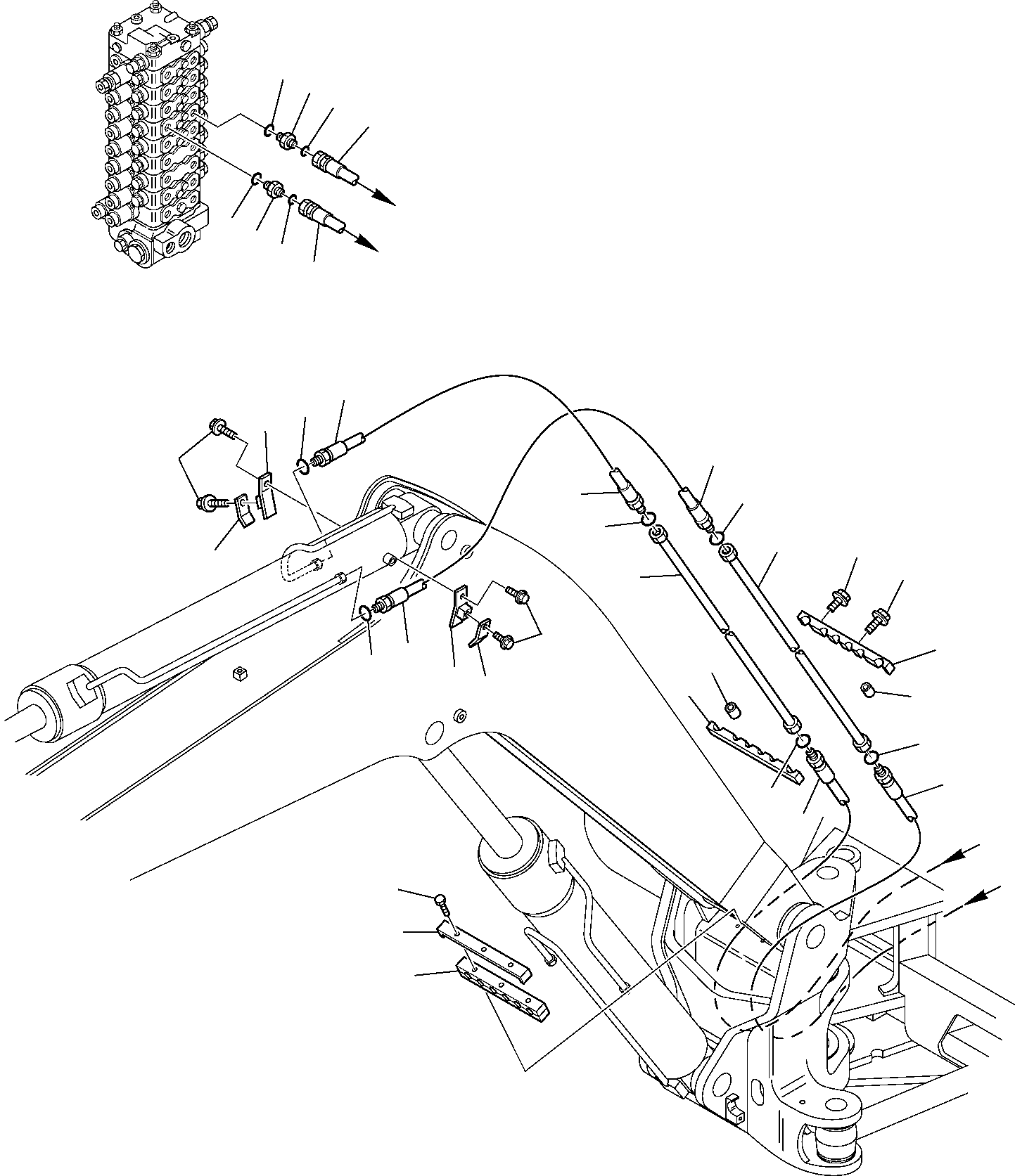 Excavators Komatsu / PC95R-2 USA S/N 21D5200330-Up(pc95ar_a) / HYDRAULIC PIPING (ARM CYLINDER LINE)(G-0440 : 6720)