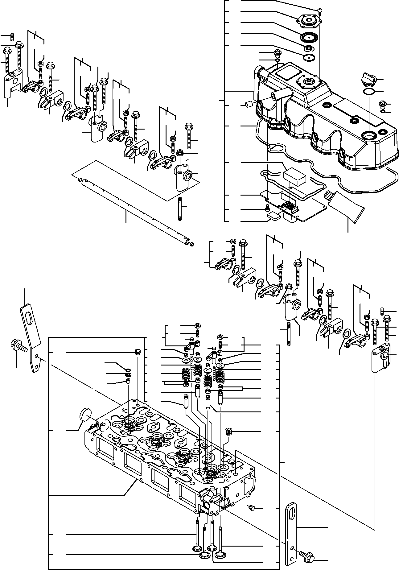 Komatsu parts book diagram for PC95R-2 USA S/N 21D5220114-Up: CYLINDER HEAD