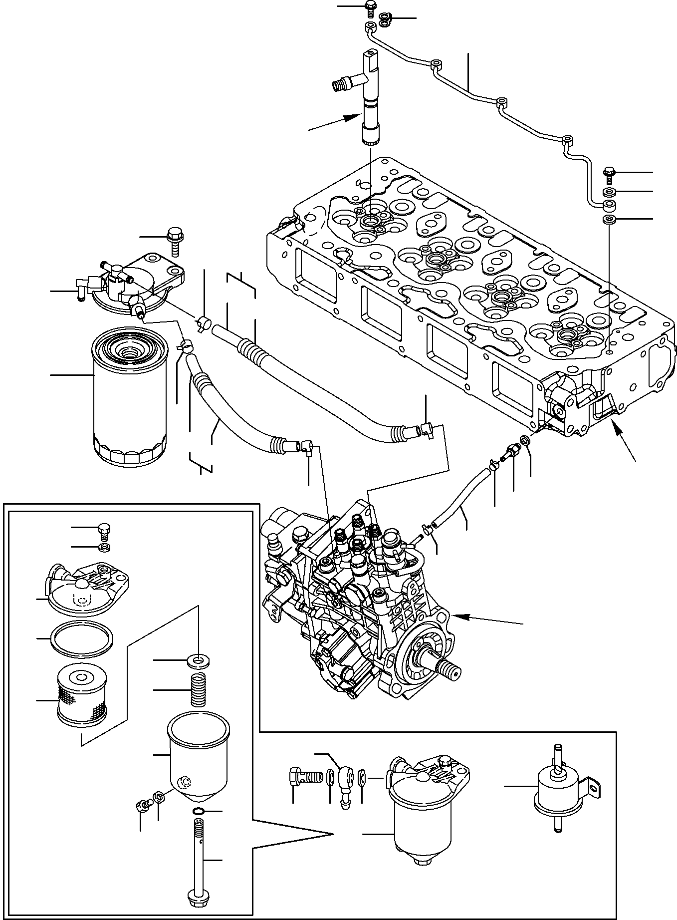 Komatsu parts book diagram for PC95R-2 USA S/N 21D5220114-Up: FUEL LINE