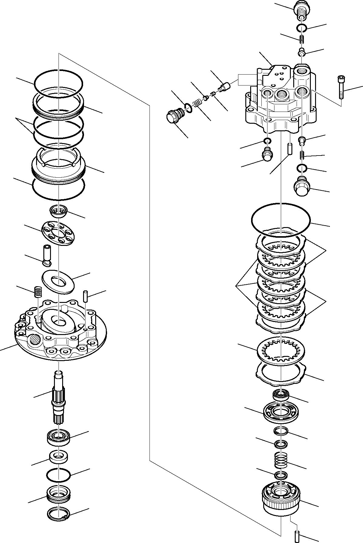 Komatsu parts book diagram for PC95R-2 USA S/N 21D5220114-Up: SWING MOTOR (1/2)
