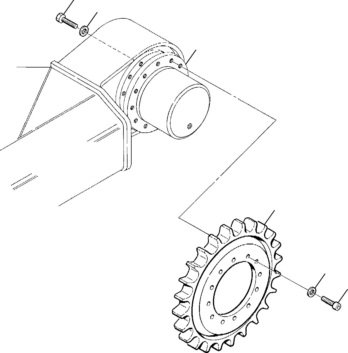 Komatsu parts book diagram for PC95R-2 USA S/N 21D5220114-Up: SPROCKET