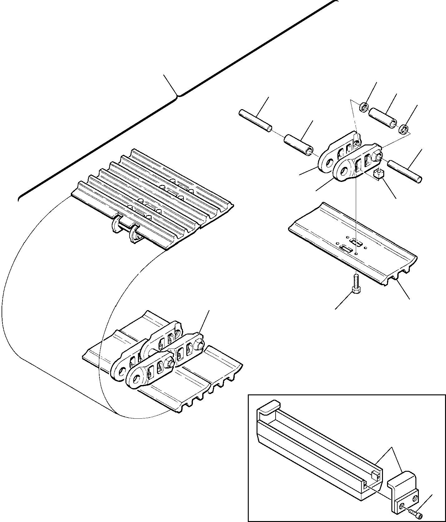 Komatsu parts book diagram for PC95R-2 USA S/N 21D5220114-Up: TRACK SHOE (L=450 MM)