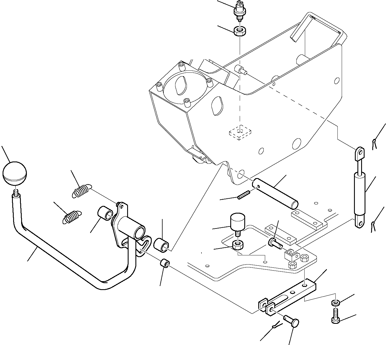 Komatsu parts book diagram for PC95R-2 USA S/N 21D5220114-Up: SERVOCONTROL SYSTEM STARTING LEVER