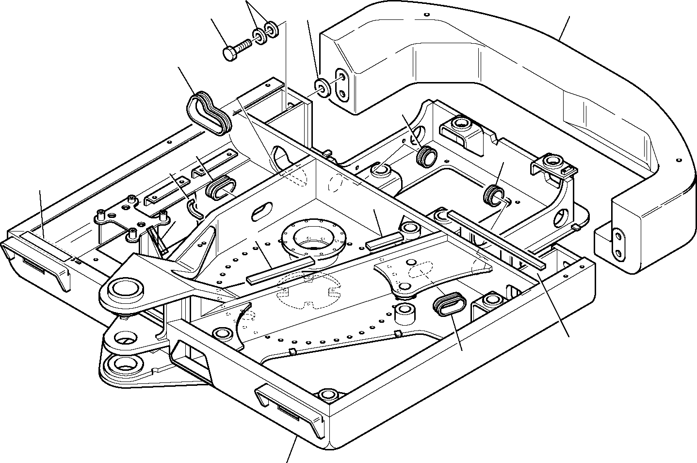 Komatsu parts book diagram for PC95R-2 USA S/N 21D5220114-Up: REVOLVING FRAME