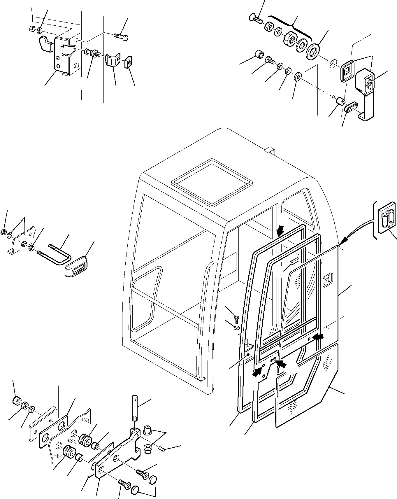 Komatsu parts book diagram for PC95R-2 USA S/N 21D5220114-Up: CABIN (3/6)