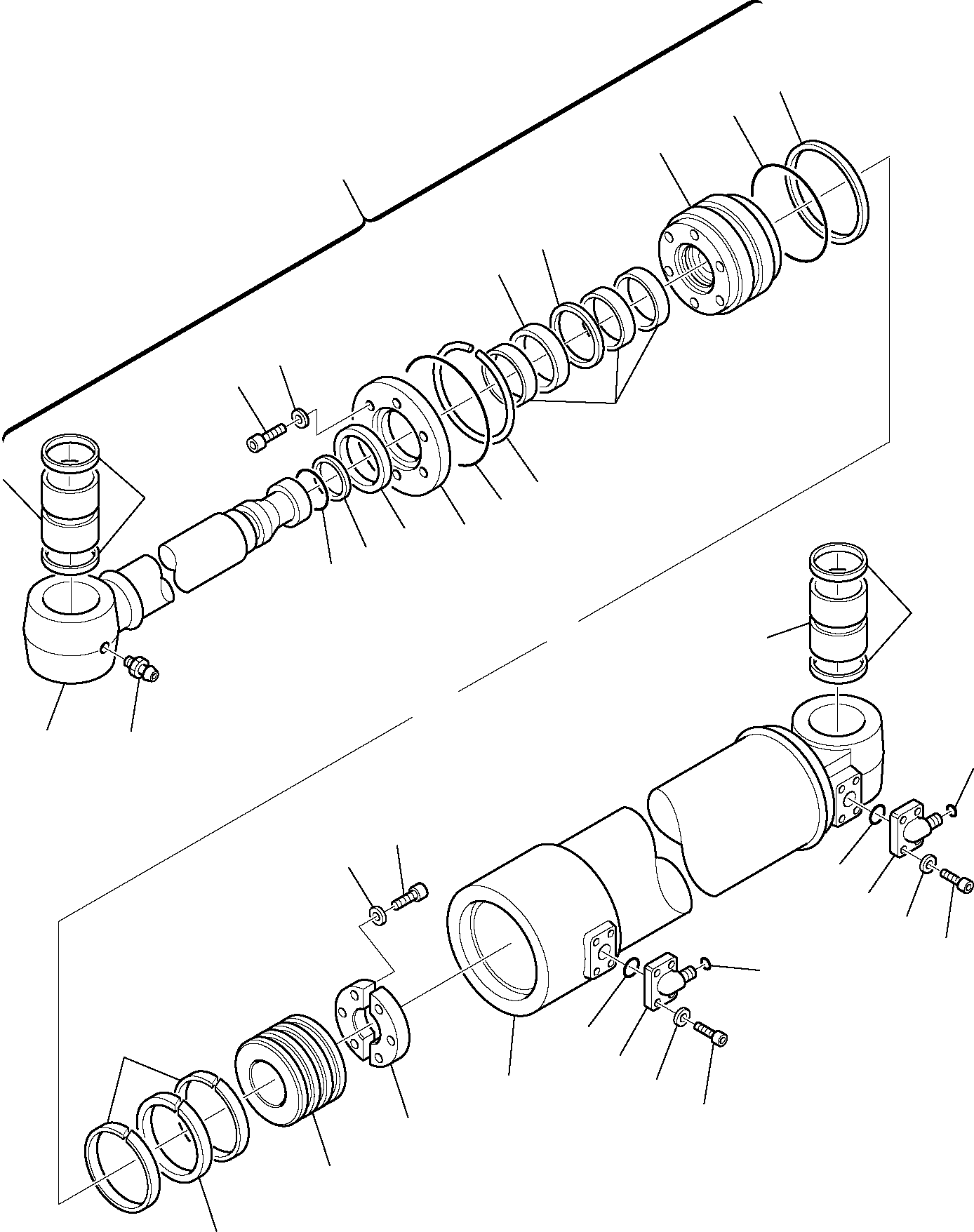 Komatsu parts book diagram for PC95R-2 USA S/N 21D5220114-Up: BOOM SWING CYLINDER