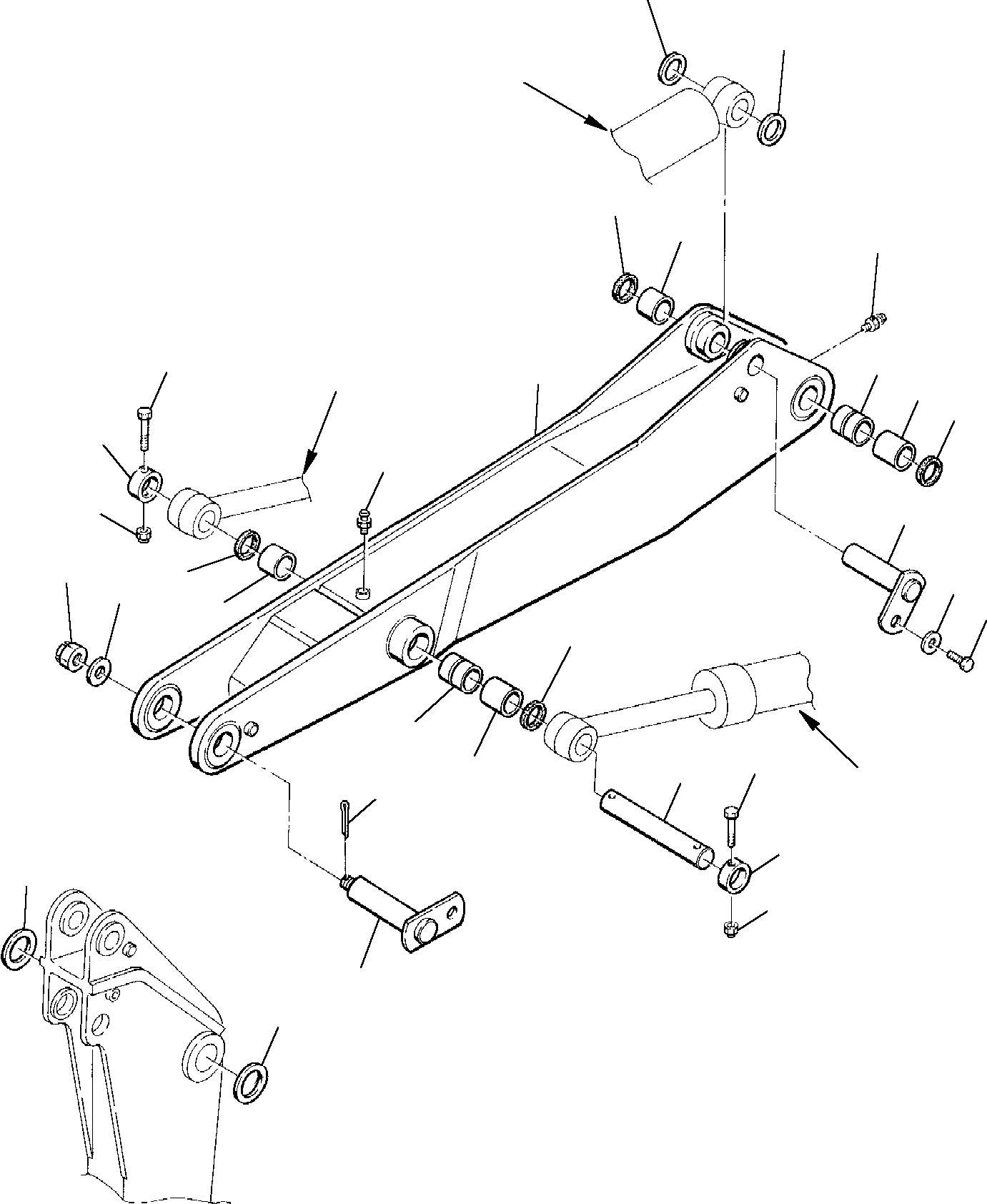 Komatsu parts book diagram for PC95R-2 USA S/N 21D5220114-Up: 2ND BOOM